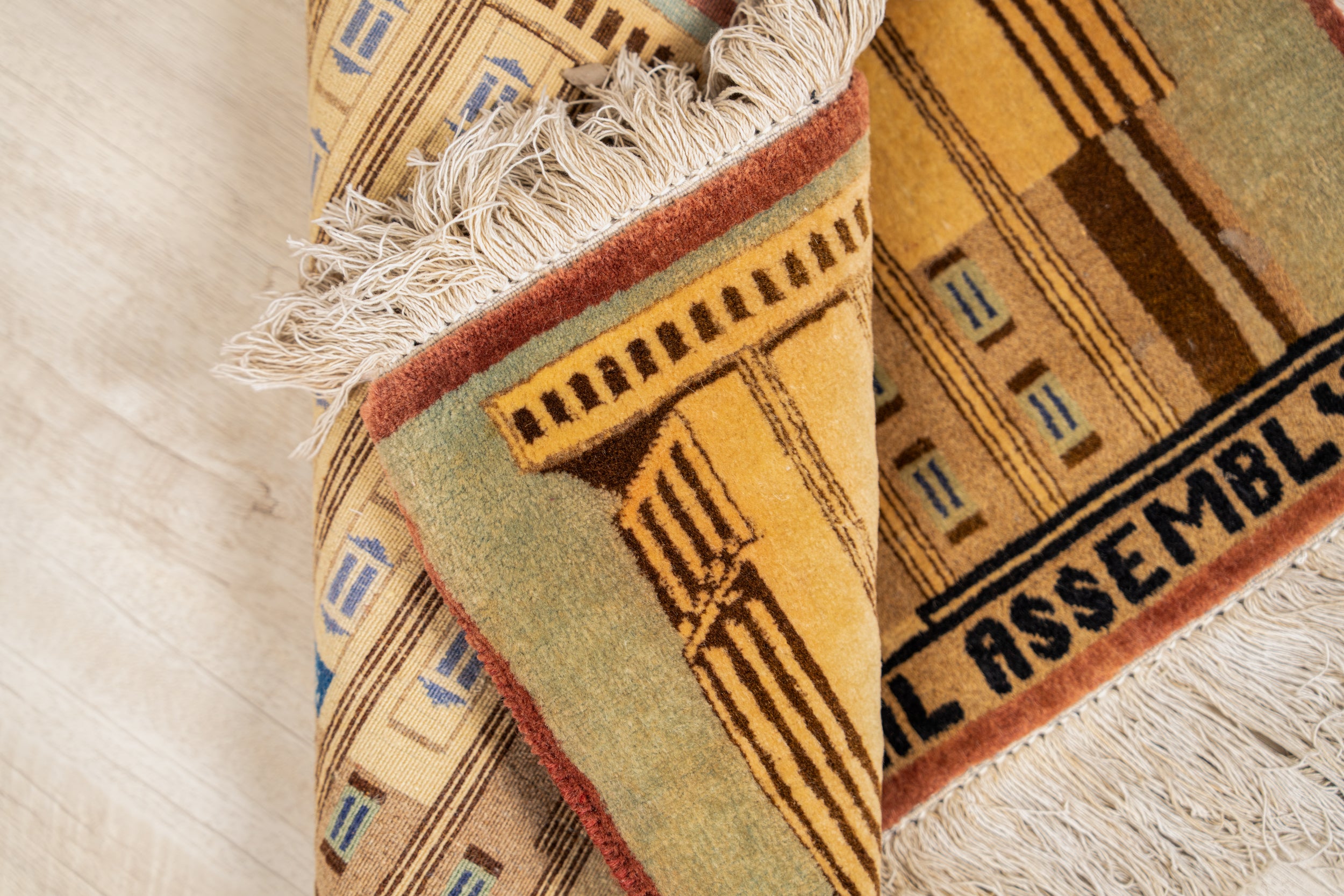 Vintage Kurd pictorial rug 2'4" x 1'5"