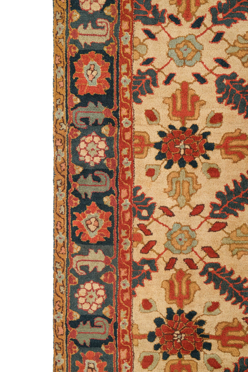 German Rug Design Vintage German Hand-Hooked Rug 7' x 4' – realmrugs