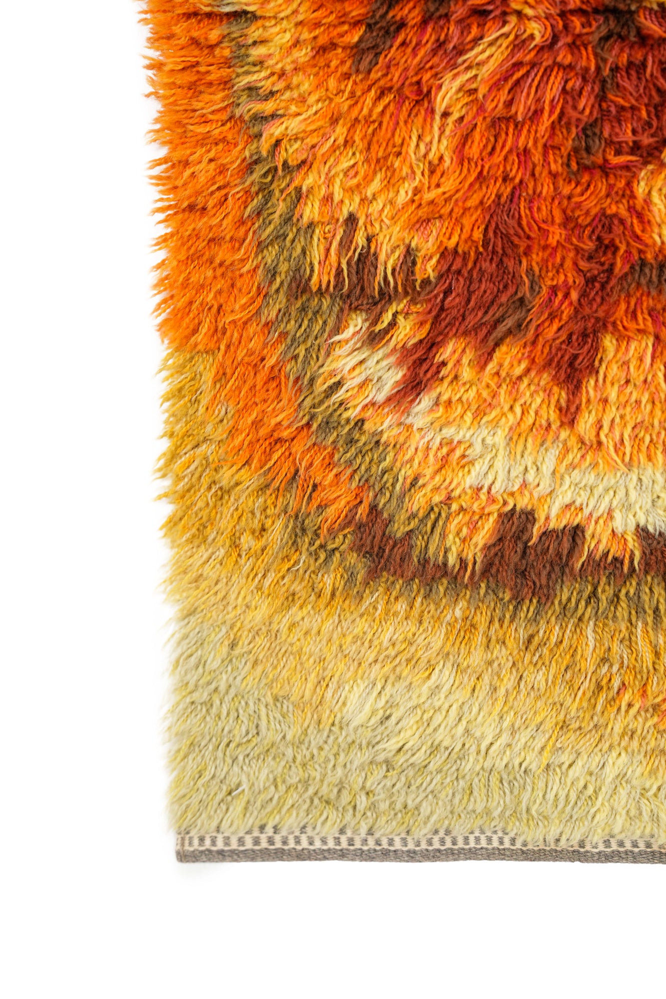 Vintage Scandanavian Rya Rug 4' x 2'2"
