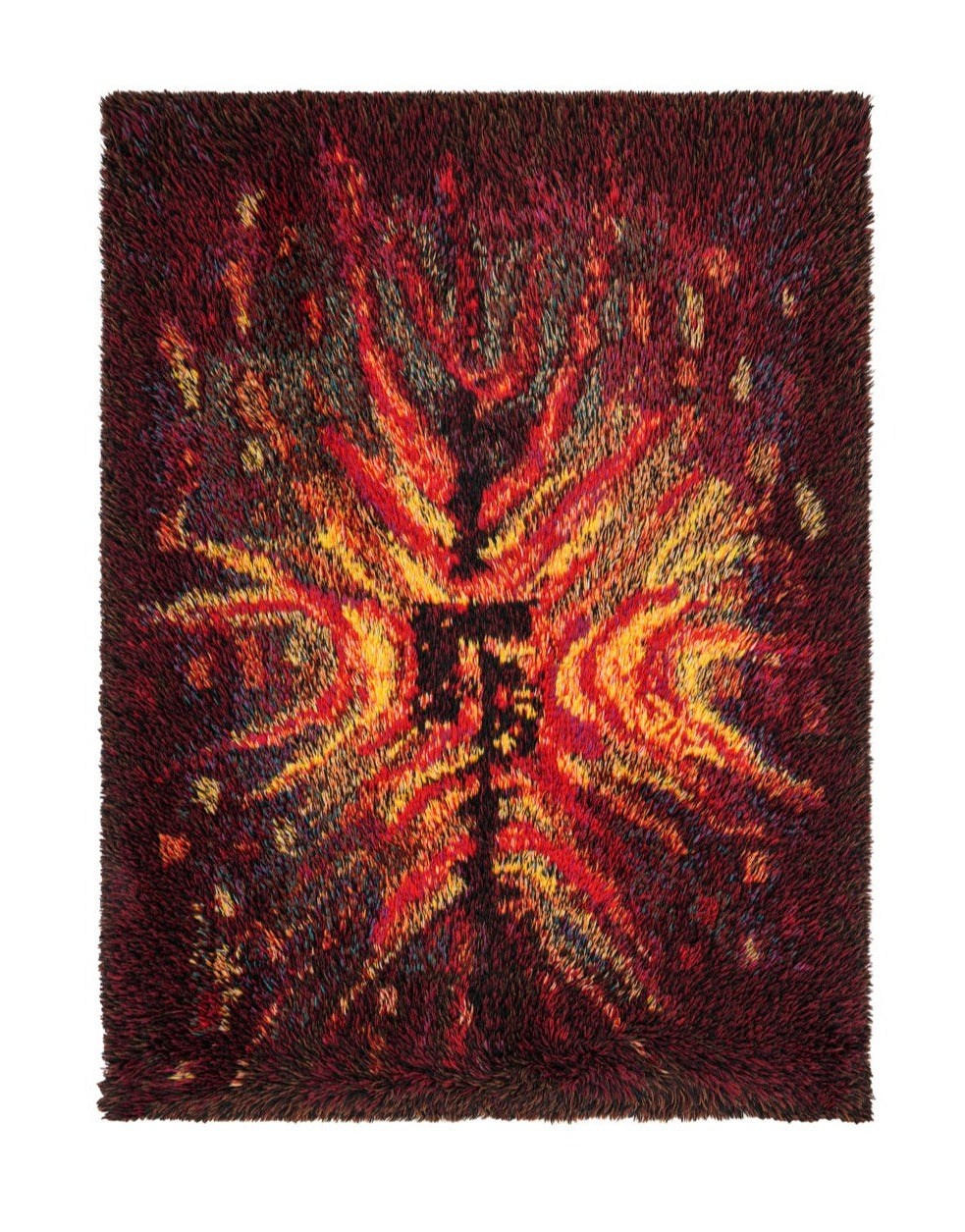 Vintage Scandinavian Rya Rug 5' x 3'8"