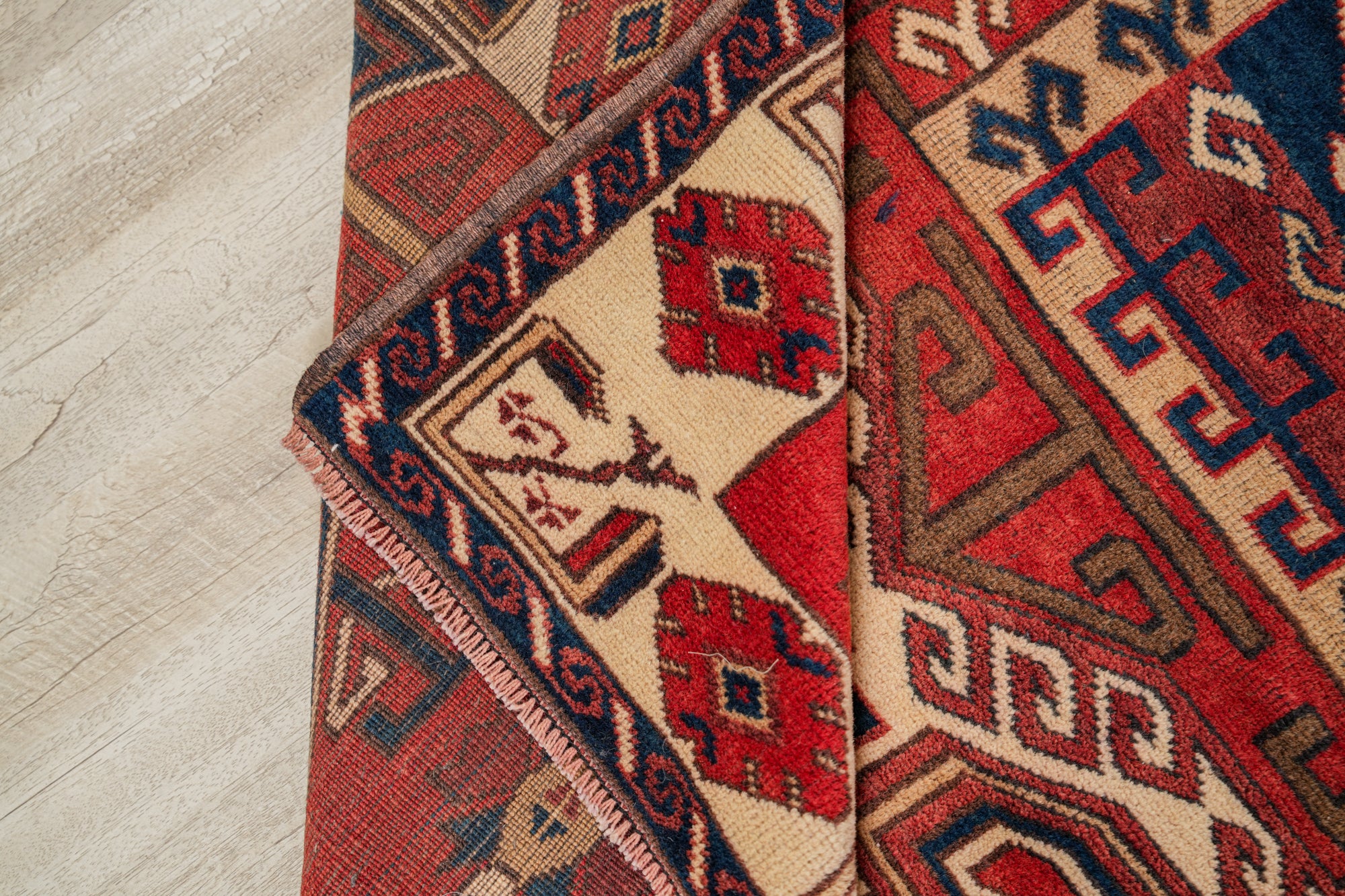 Vintage Turkish Kazak Rug 6'2" X 3'9"
