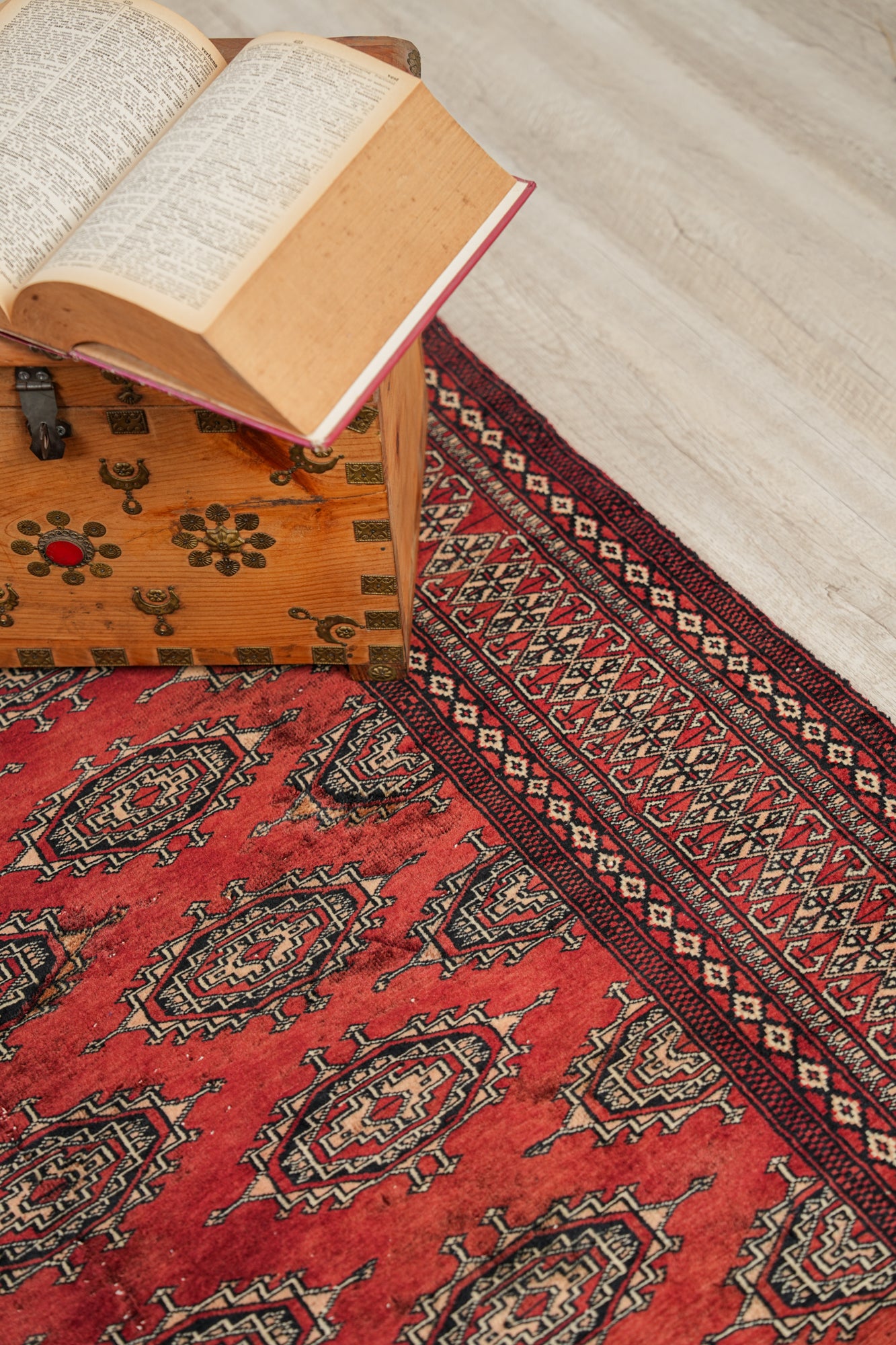 Vintage Pakistani Bokhara Rug 6' x 4'2"