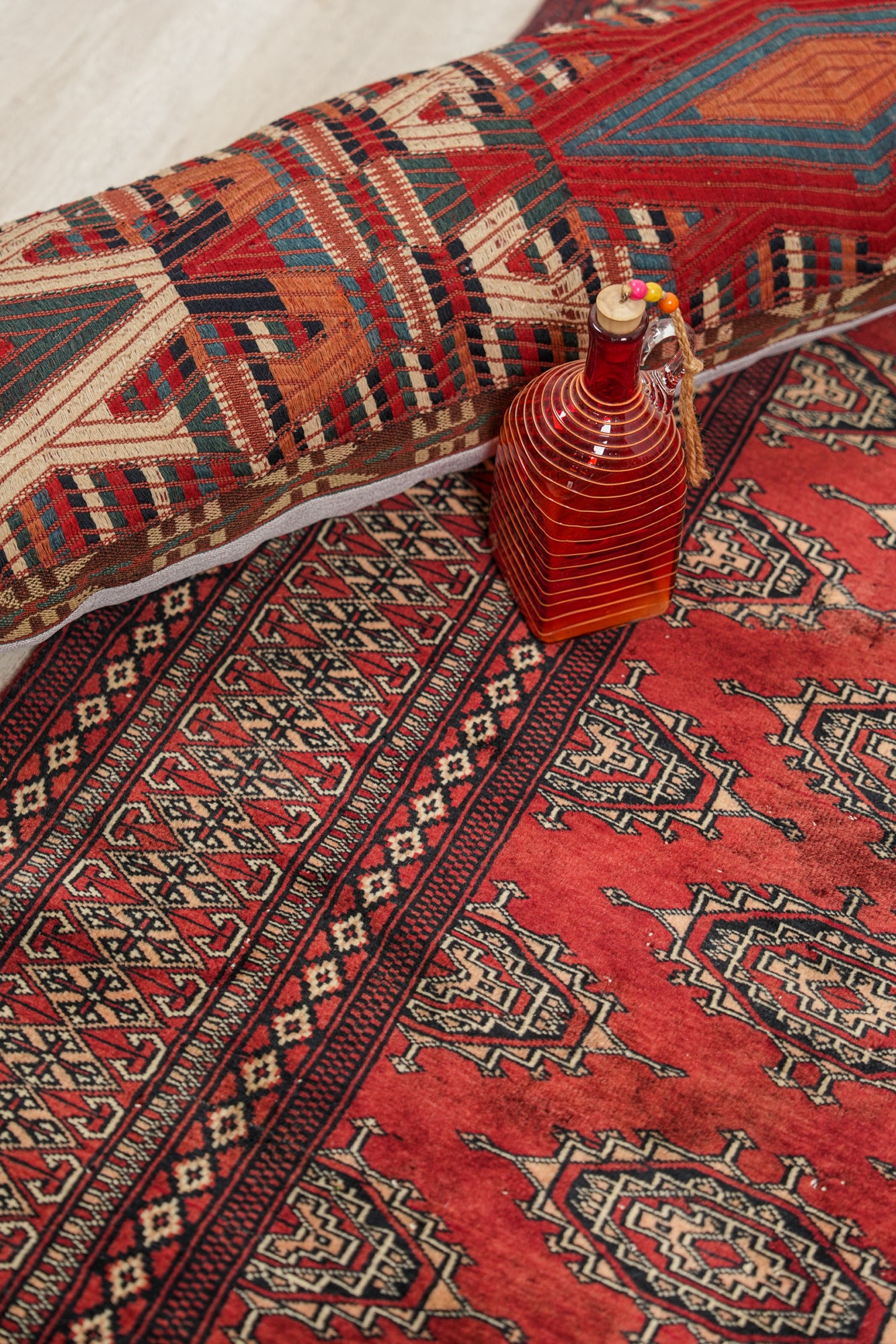 Vintage Pakistani Bokhara Rug 6' x 4'2"