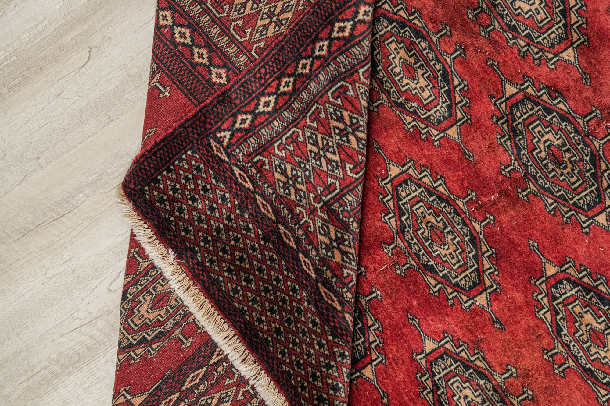 Vintage Pakistani Bokhara Rug 6' x 4'2"