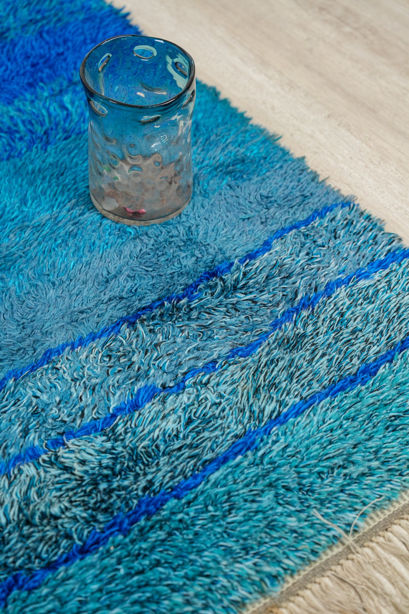 Vintage Danish Rya Rug 5'6" x 3'