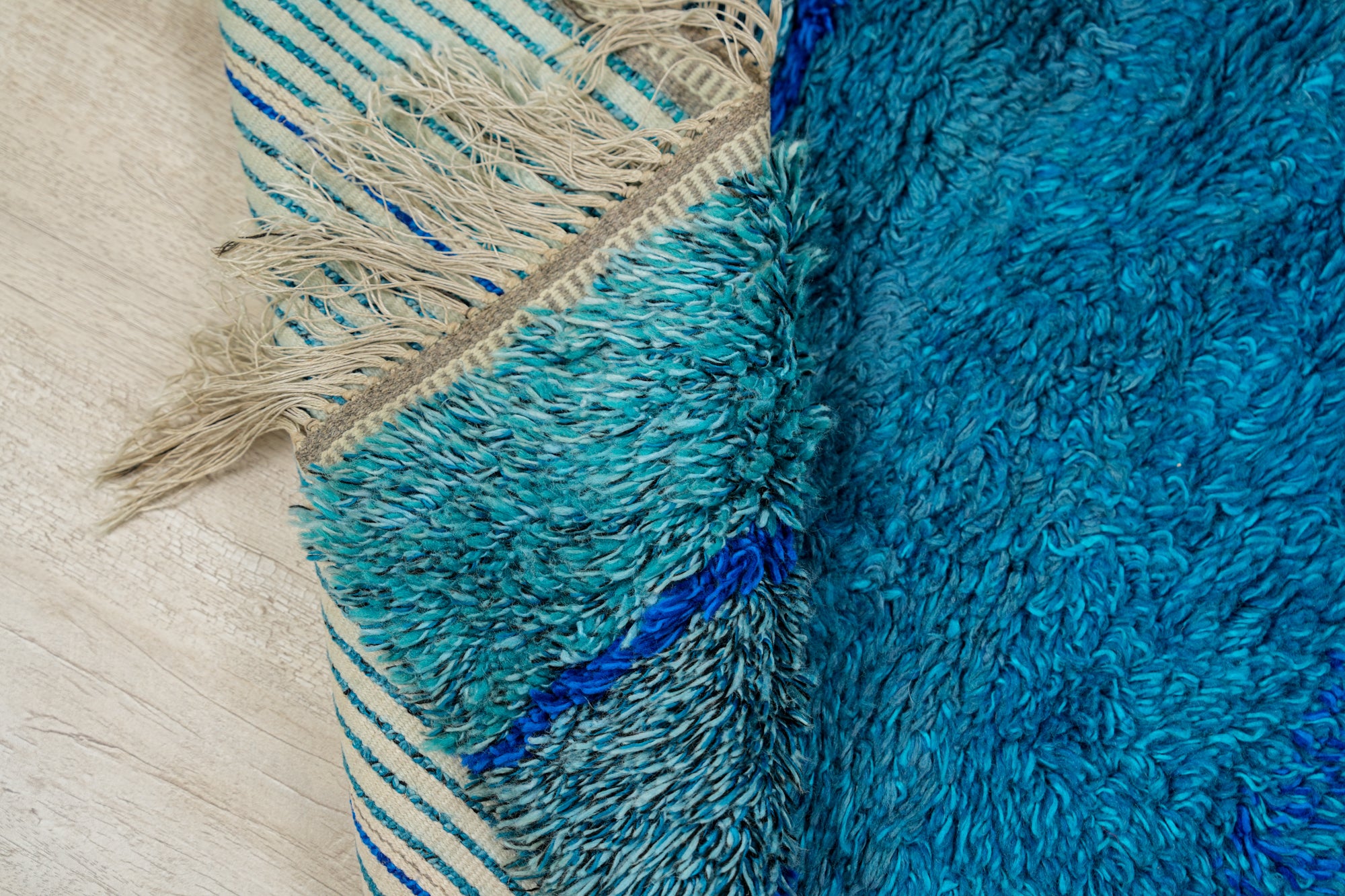 Vintage Danish Rya Rug 5'6" x 3'