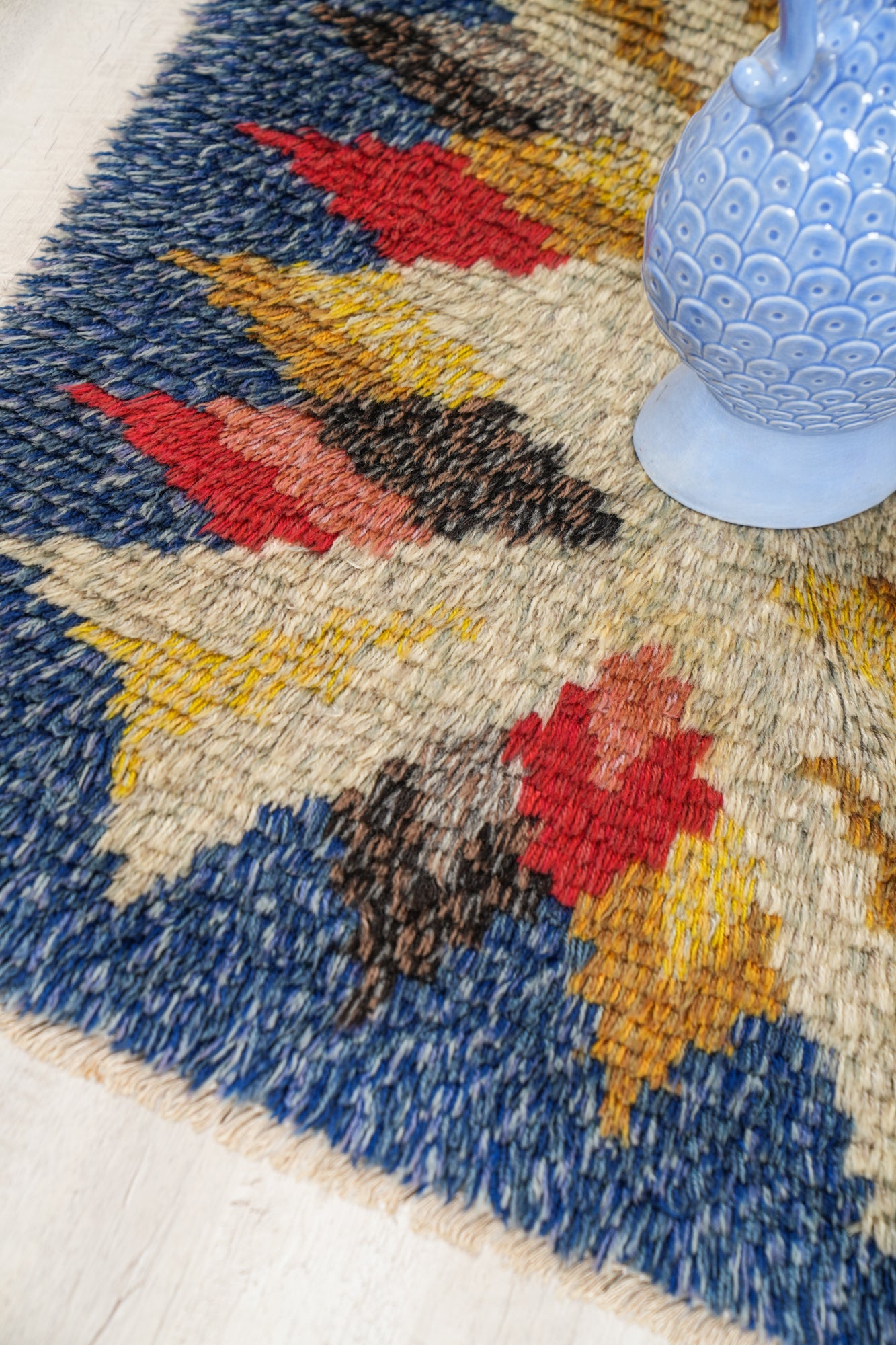 Vintage Scandinavian Rya Rug 3'3" x 2'5"
