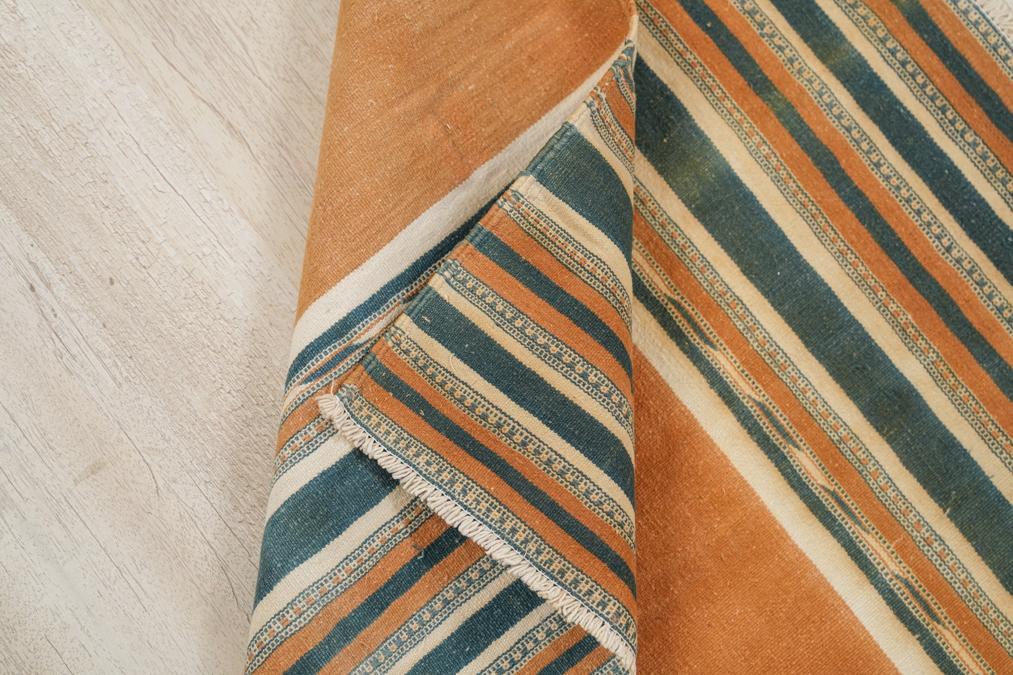 Vintage Indian Cotton Durrie 3'4" x 2'6"