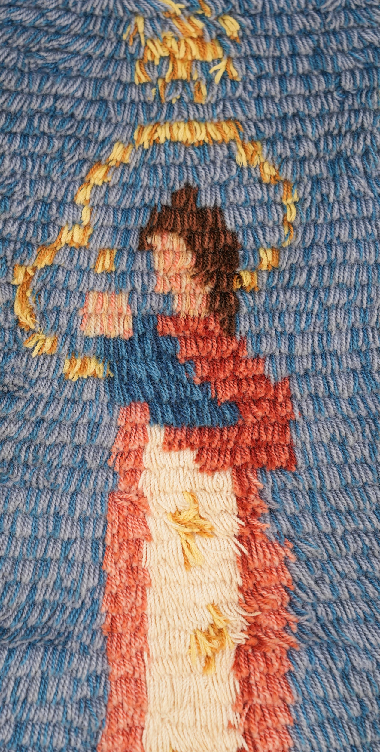 Vintage Swedish Rya Rug Tapestry 2'10" x 1'9"