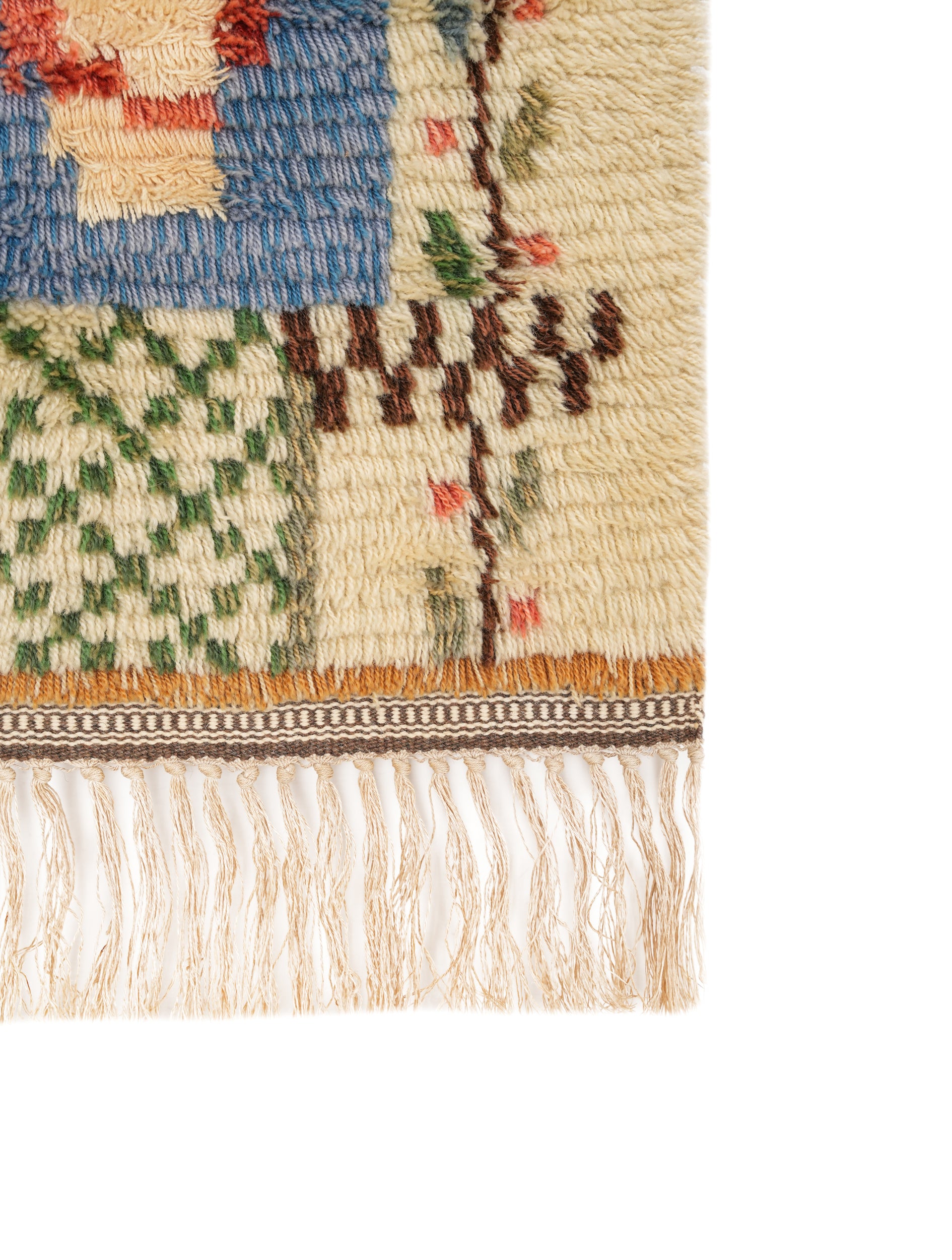 Vintage Swedish Rya Rug Tapestry 2'10" x 1'9"