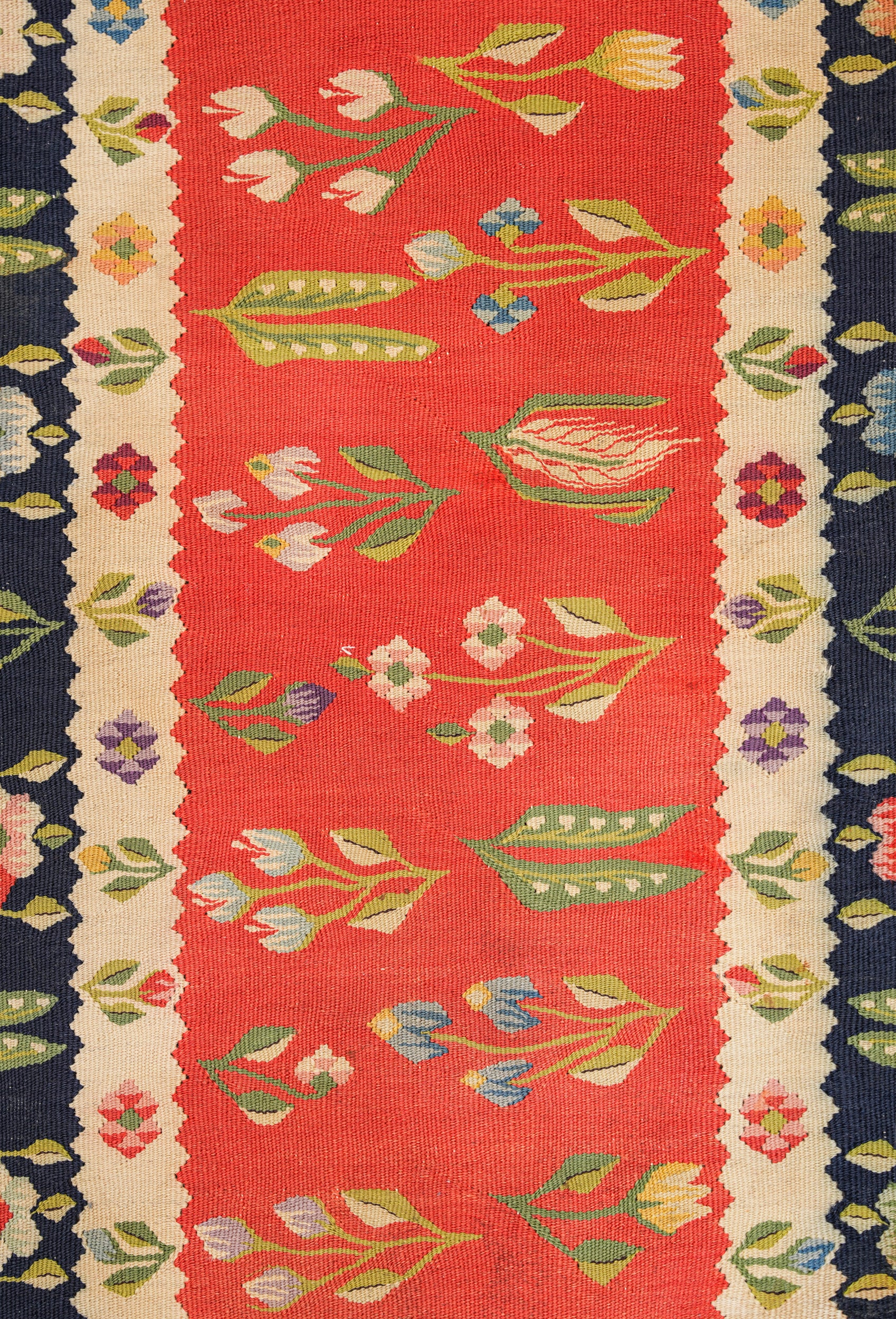 Vintage Bessarabian Kilim 4' x 2'