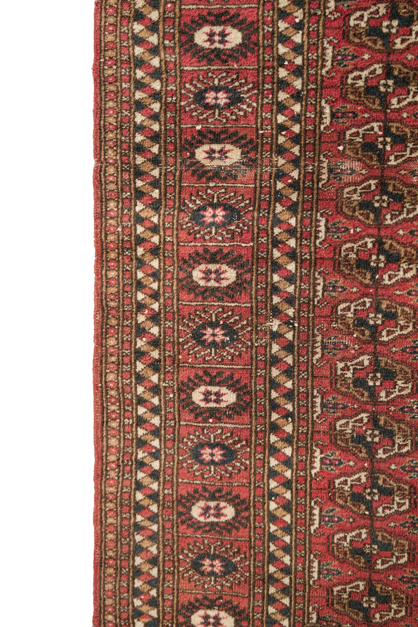 Vintage Turkmen Bokhara Rug 5' x 3'