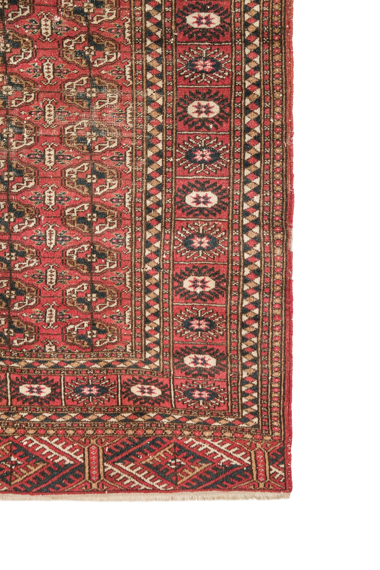 Vintage Turkmen Bokhara Rug 5' x 3'