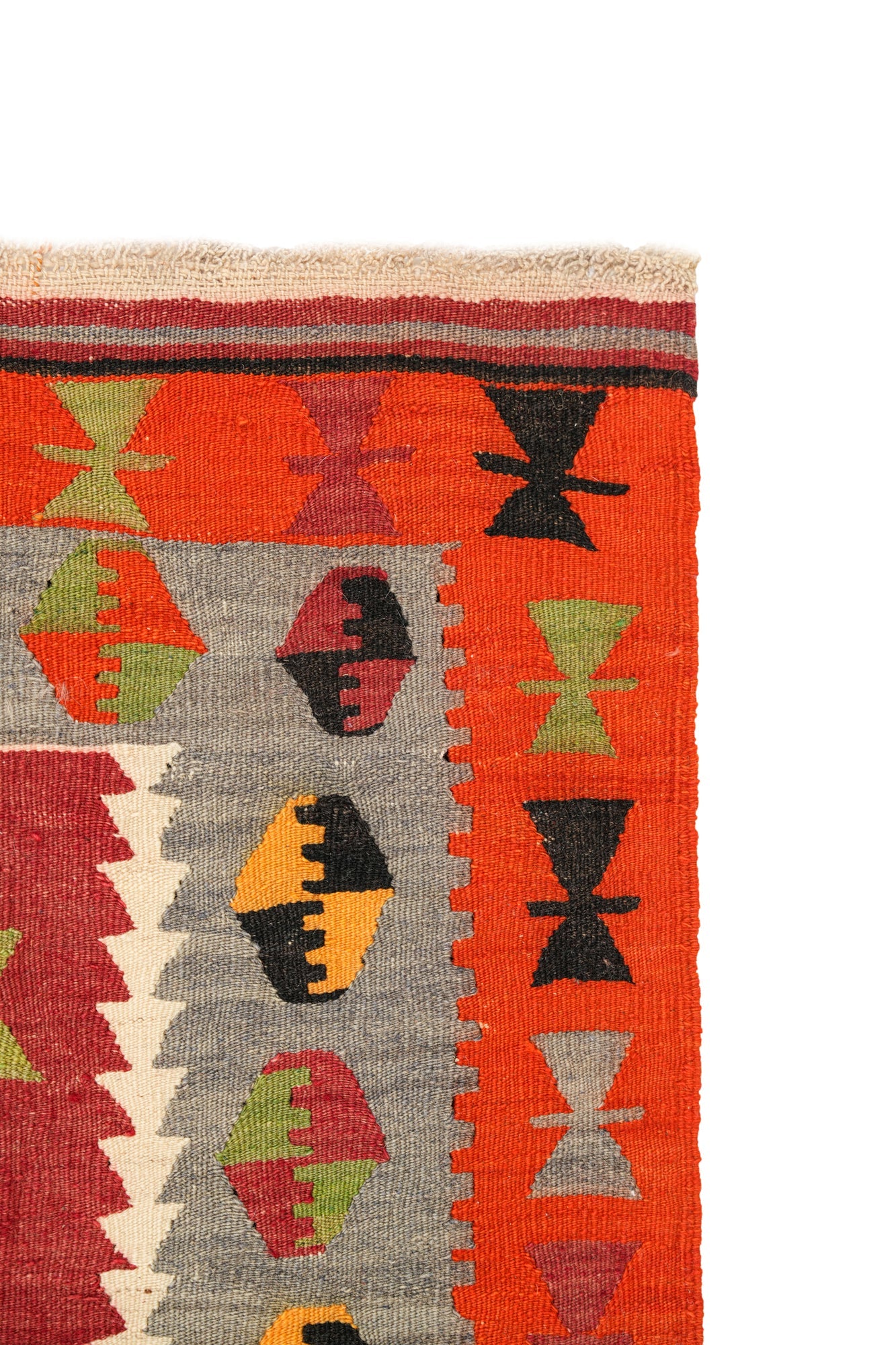 Vintage Turkish Tribal Kilim 4'7" x 3'