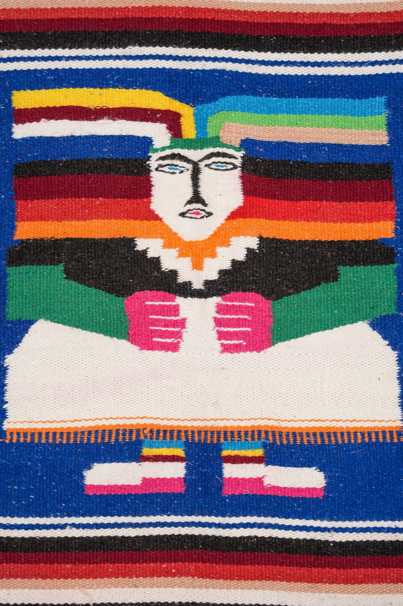 vintage Mexican Zapotec Textile 7' x 4'5"