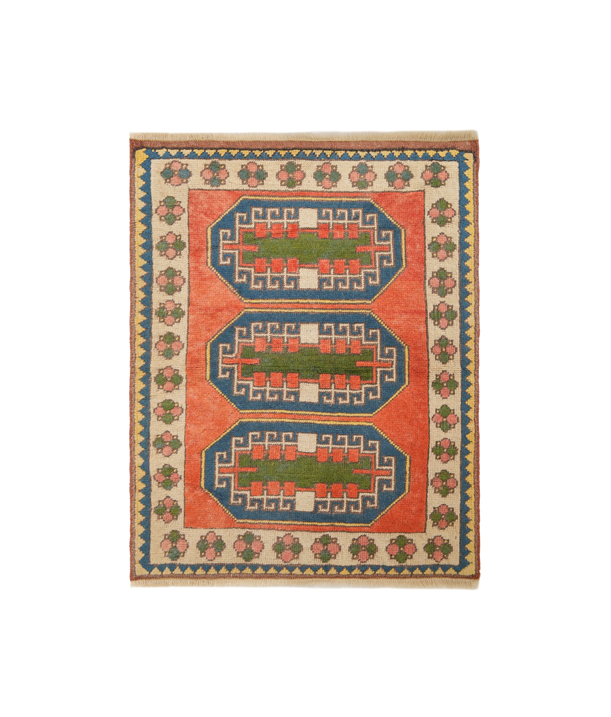 Vintage Turkish Kazak Rug 3'8" X 3'