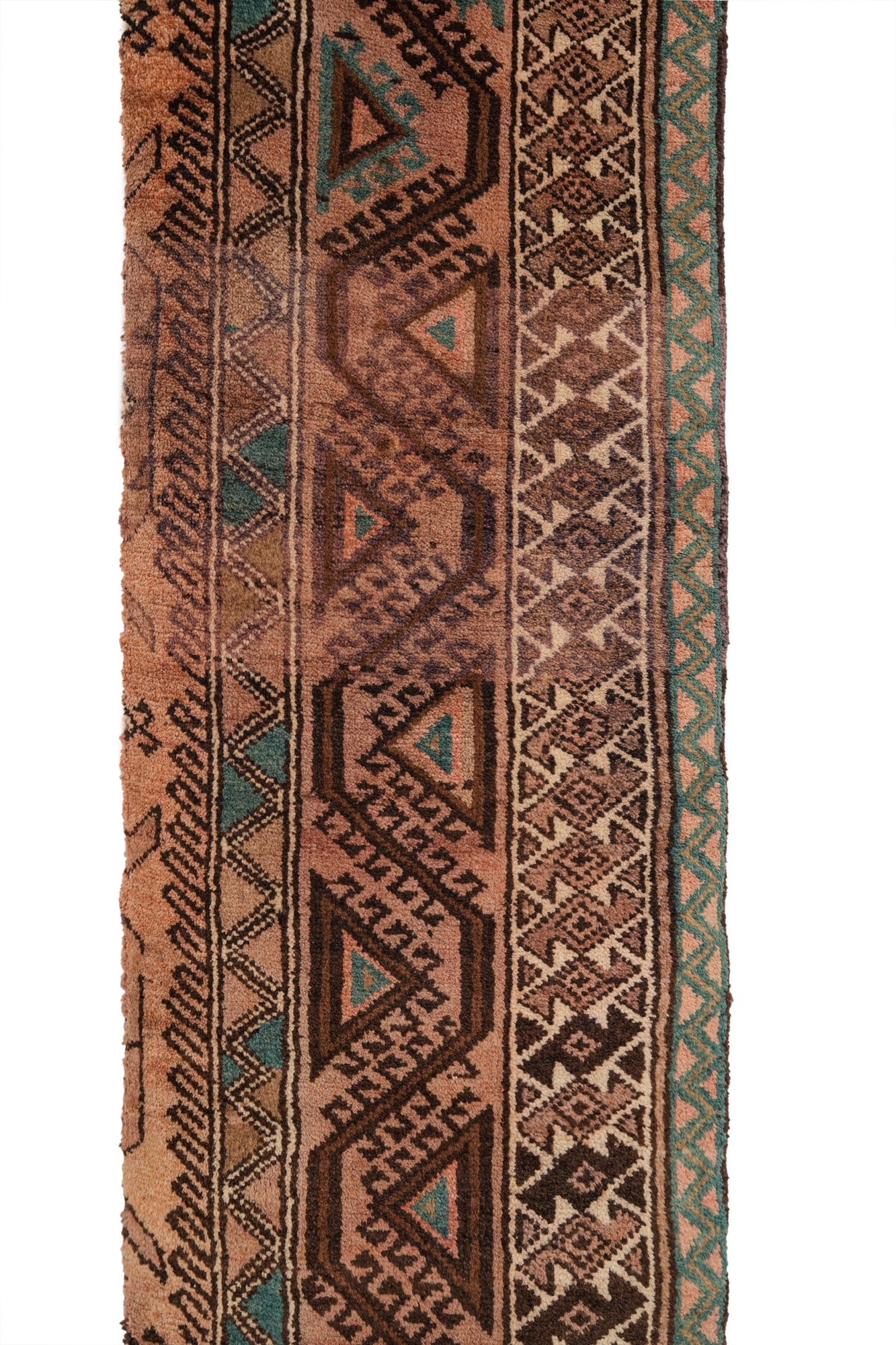 Vintage Turkmen Skinny Runner Rug 8'10" x 1'2"