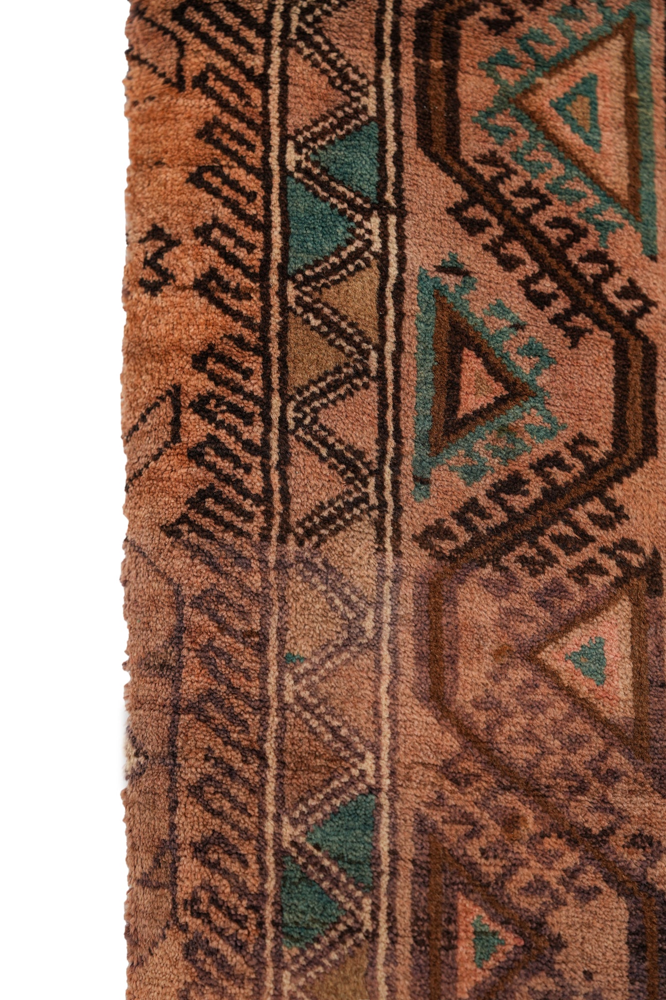 Vintage Turkmen Skinny Runner Rug 8'10" x 1'2"