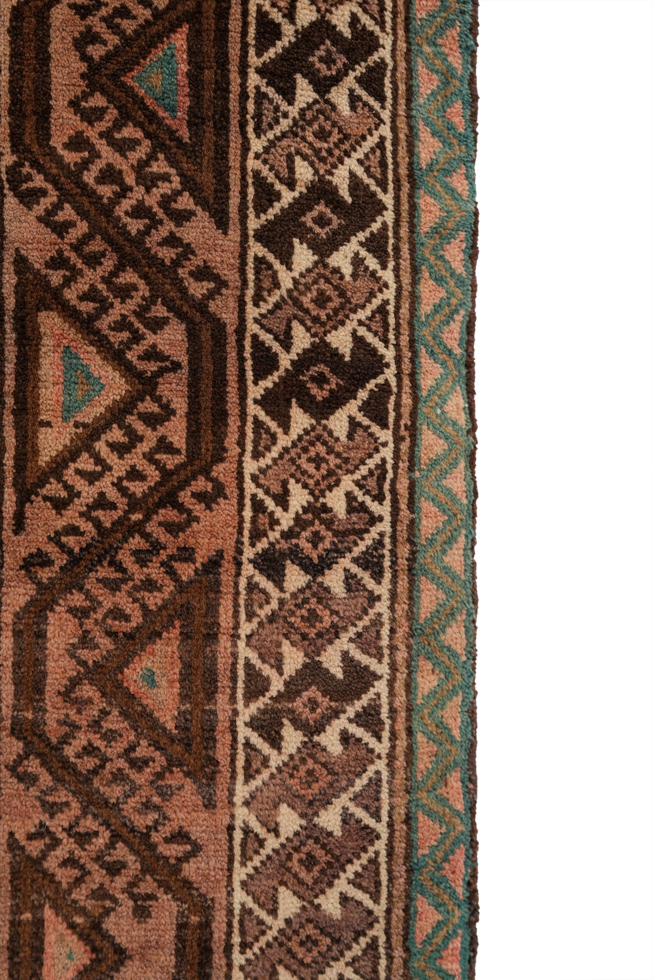 Vintage Turkmen Skinny Runner Rug 8'10" x 1'2"