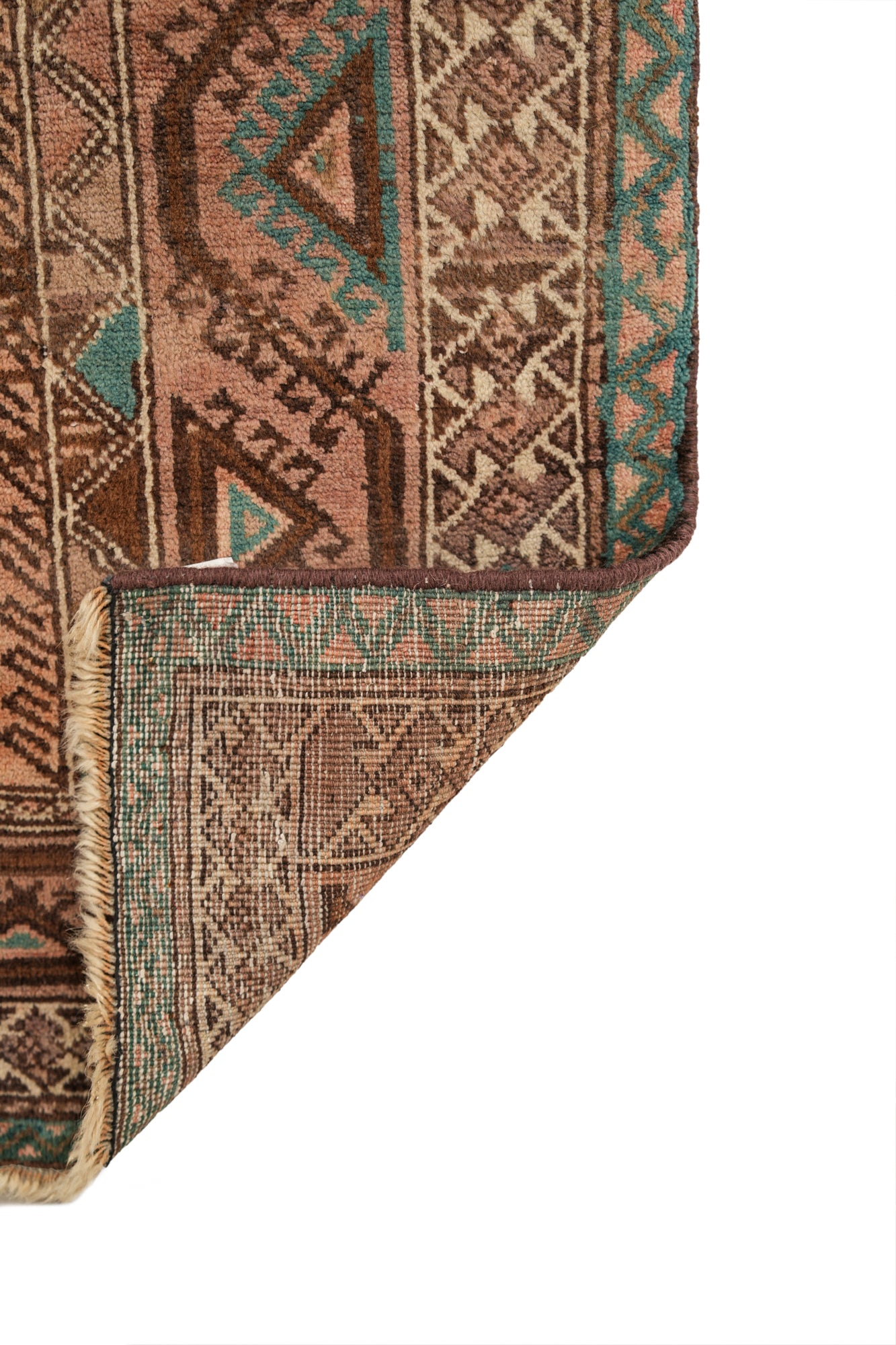 Vintage Turkmen Skinny Runner Rug 8'10" x 1'2"