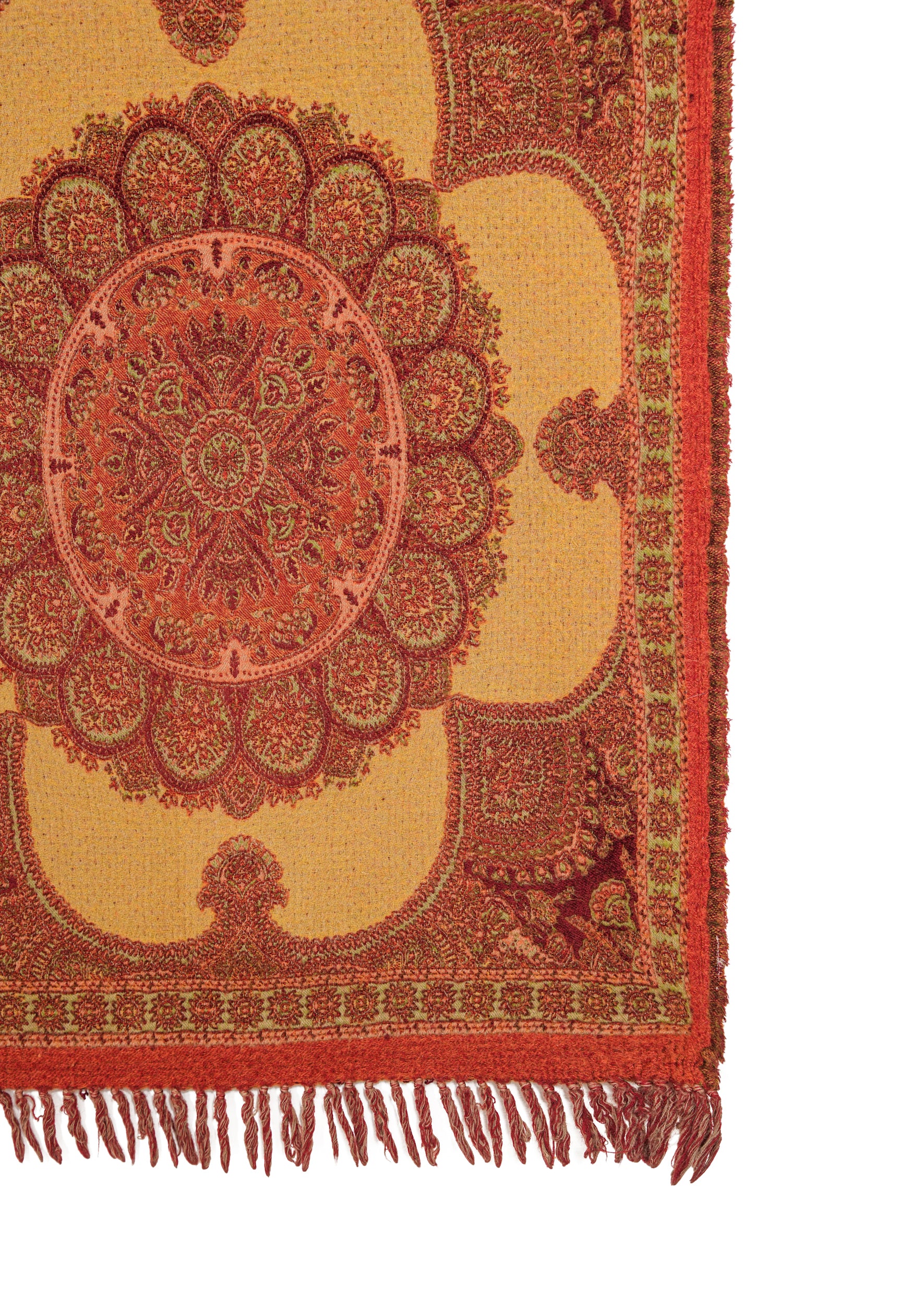 Vintage French Double Sided Jacquard Textile 5'4" X 4'