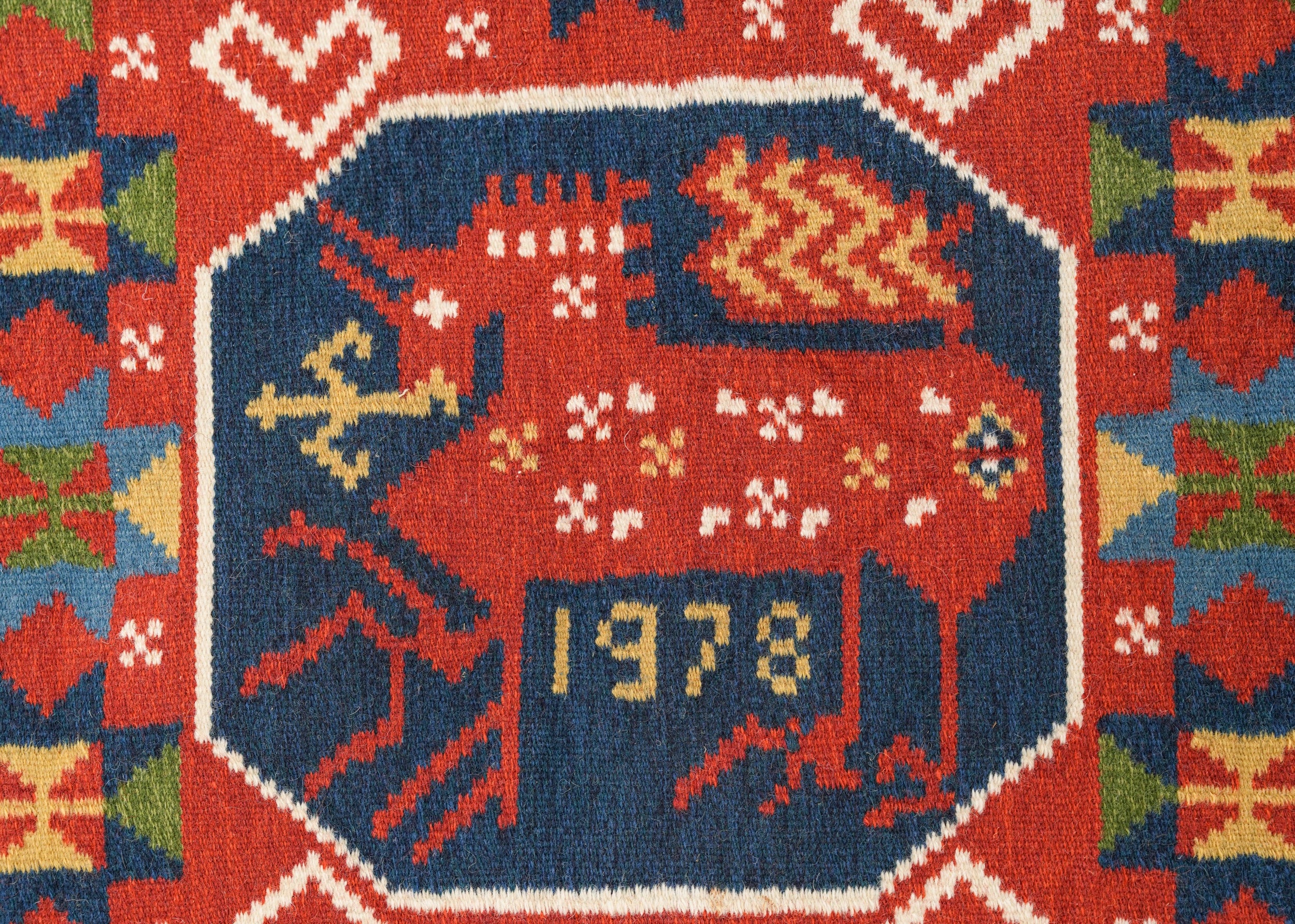 Vintage Swedish Rölakan Tapestry 2'3" x 1'10"