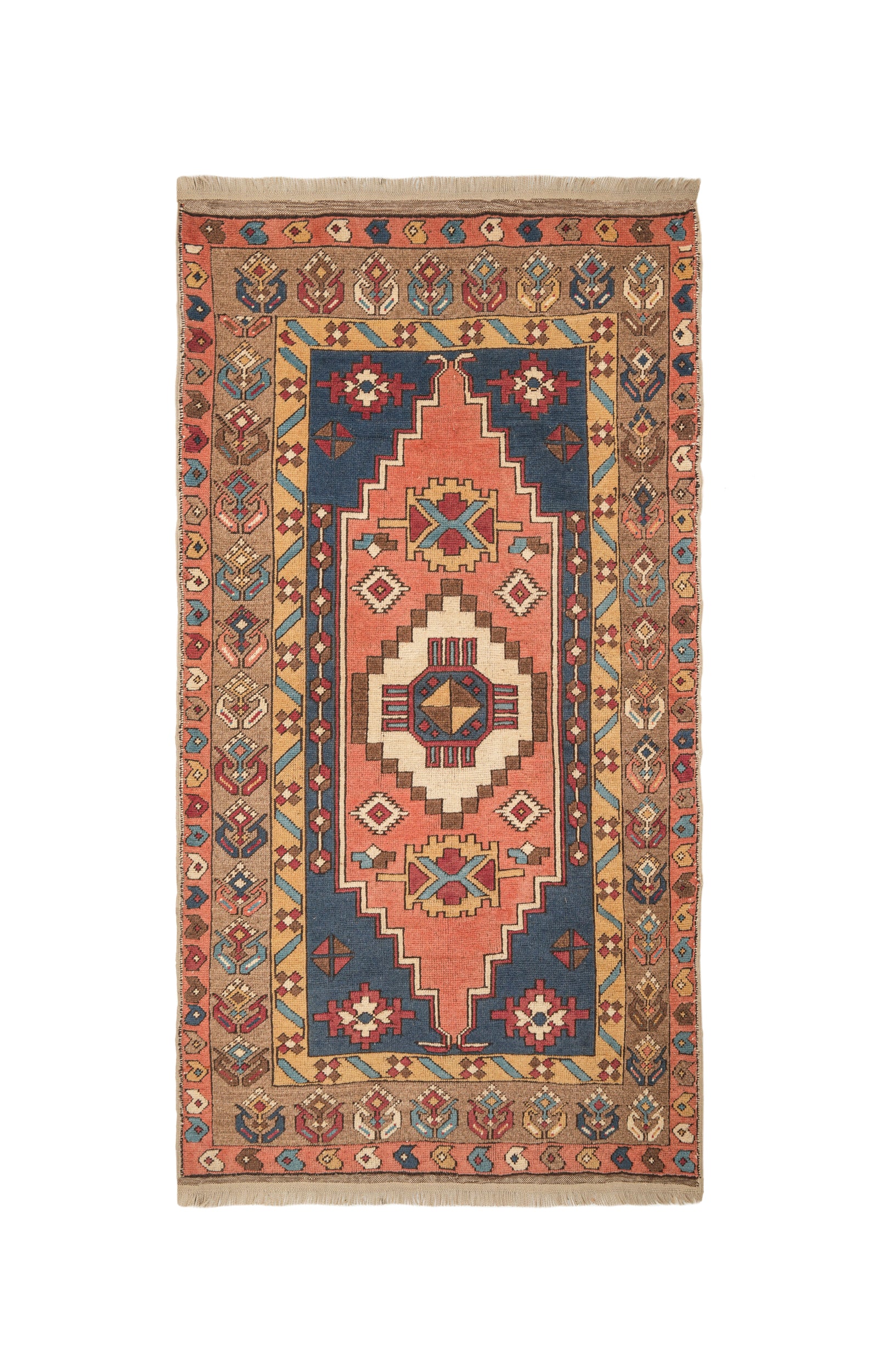 Vintage Turkish Kazak Rug 7'2" X 4'