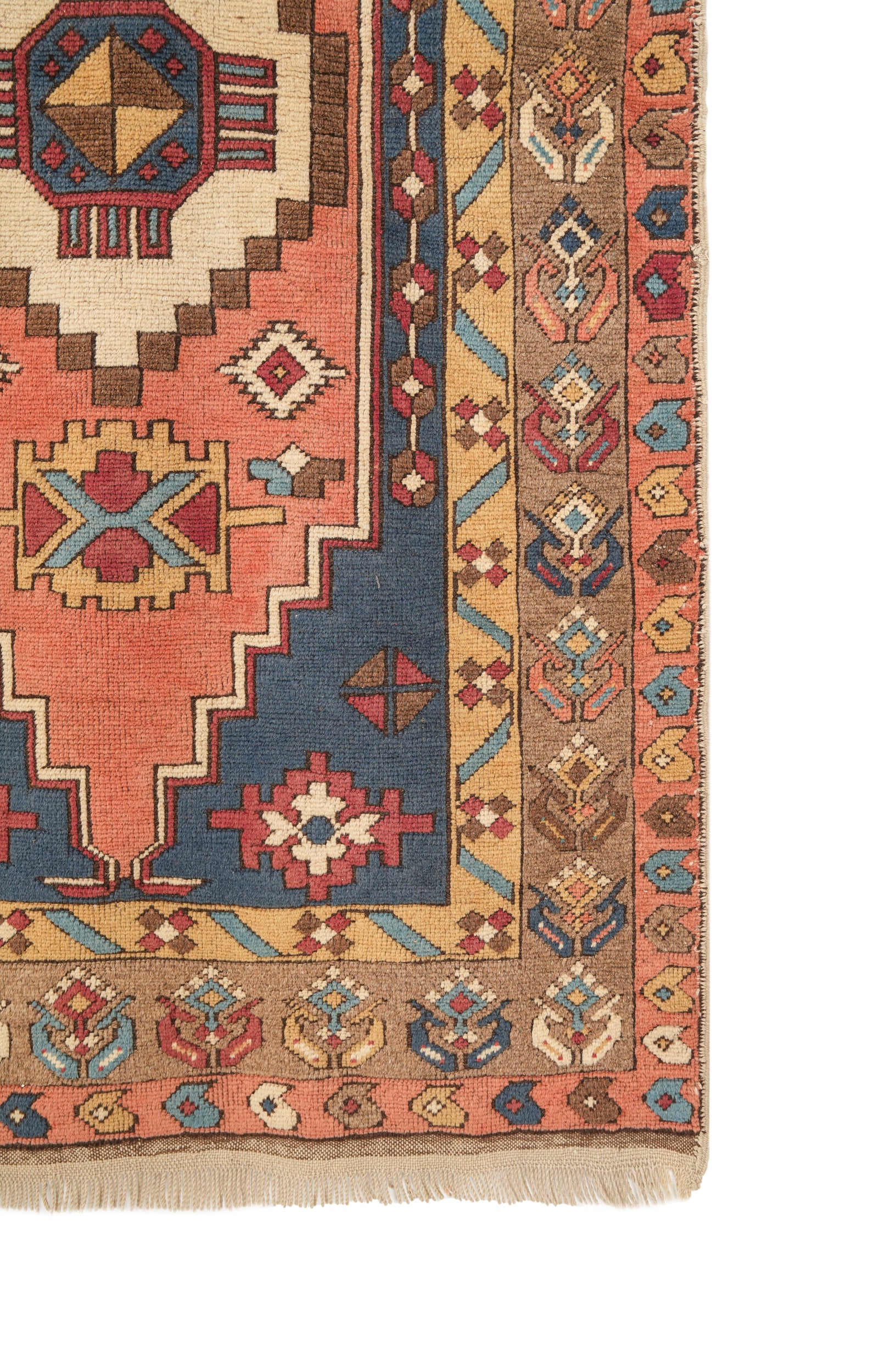 Vintage Turkish Kazak Rug 7'2" X 4'