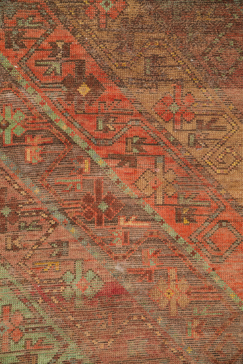 ANTIQUE CAUCASIAN GENDJE KAZAK RUG 10'2" x 4'9"