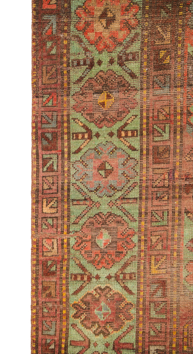 ANTIQUE CAUCASIAN GENDJE KAZAK RUG 10'2" x 4'9"