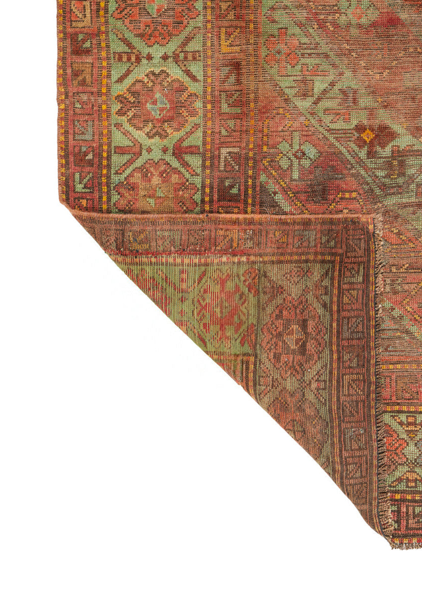 ANTIQUE CAUCASIAN GENDJE KAZAK RUG 10'2" x 4'9"