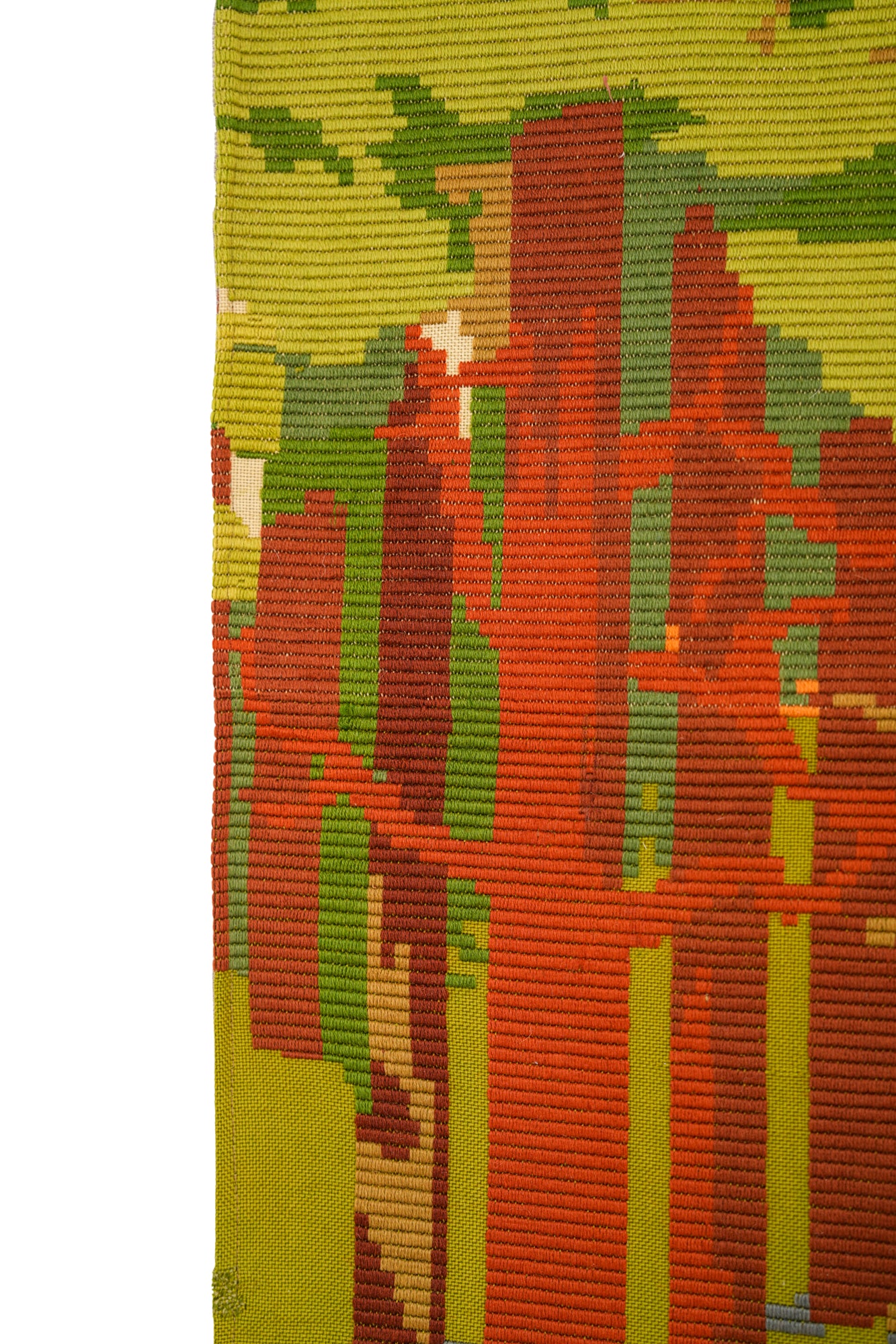 Vintage Scandinavian Tapestry Textile 3'9" x 4'2"