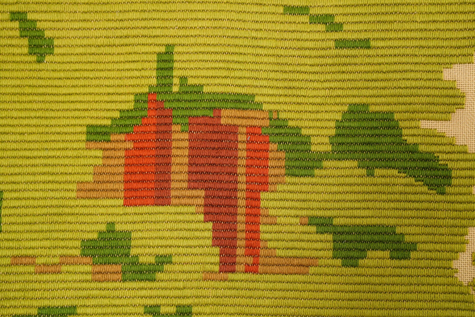 Vintage Scandinavian Tapestry Textile 3'9" x 4'2"