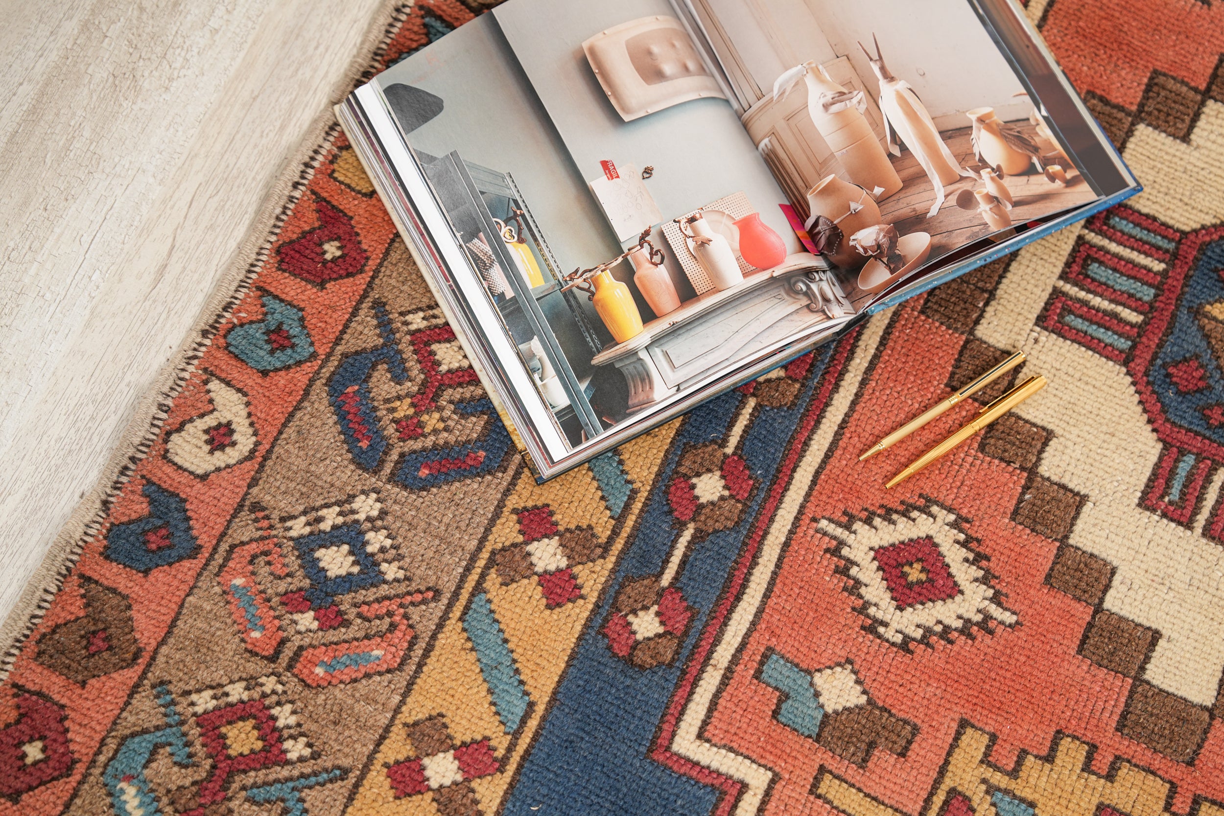 Vintage Turkish Kazak Rug 7'2" X 4'