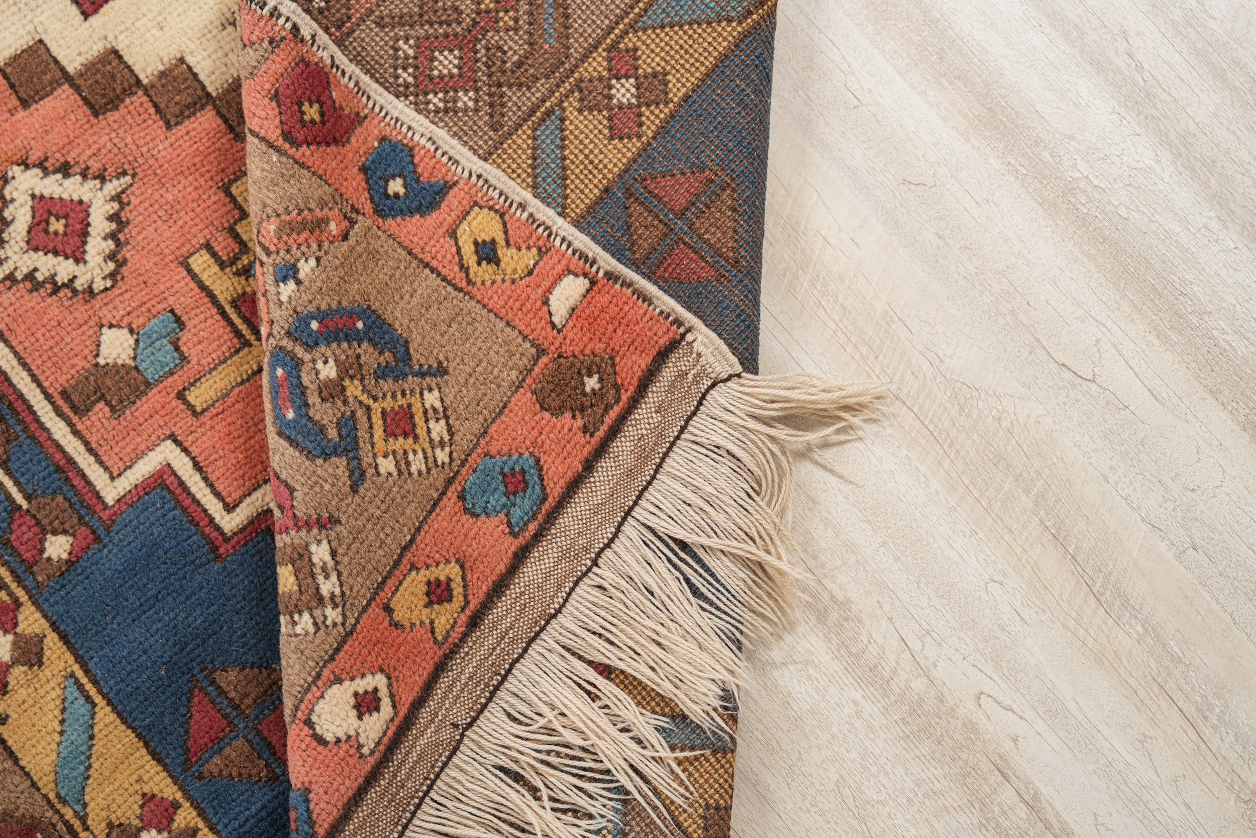 Vintage Turkish Kazak Rug 7'2" X 4'