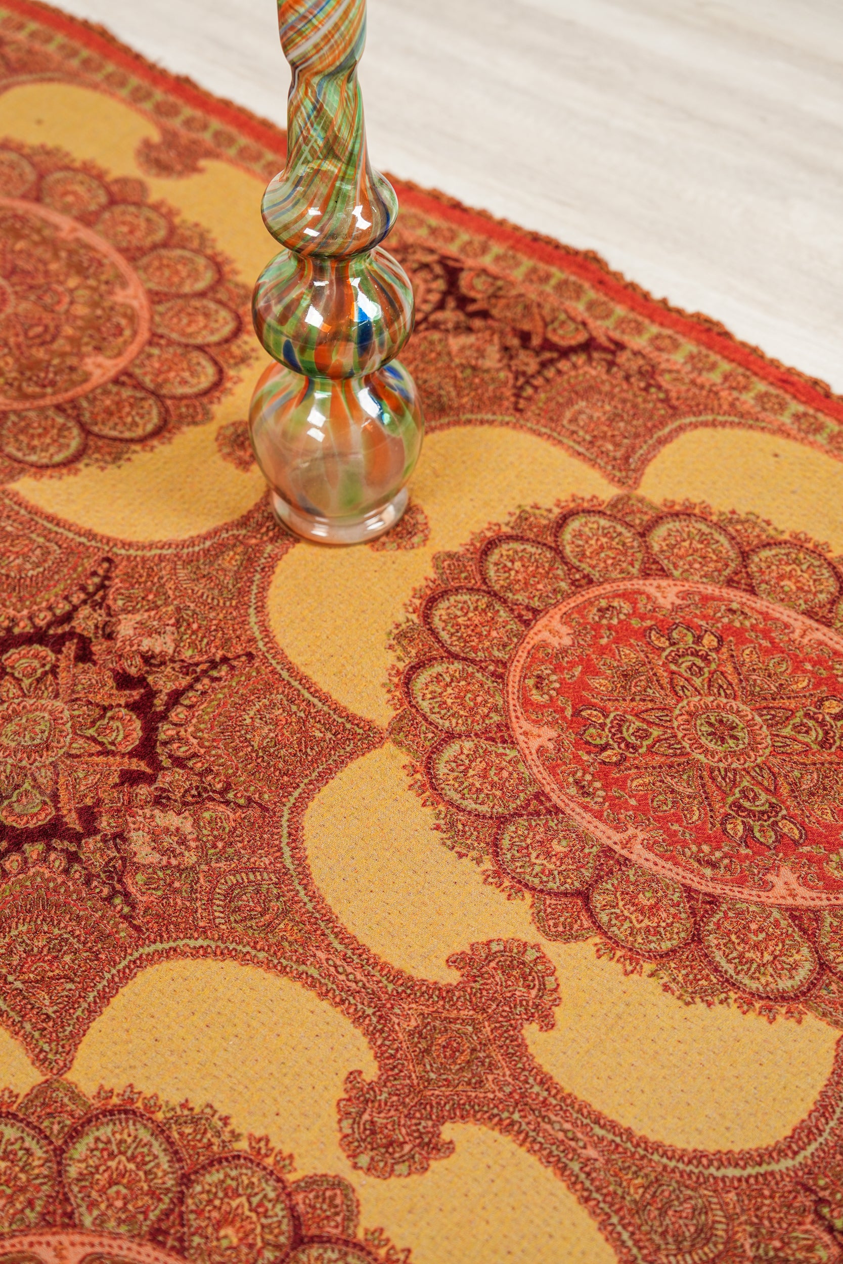 Vintage French Double Sided Jacquard Textile 5'4" X 4'