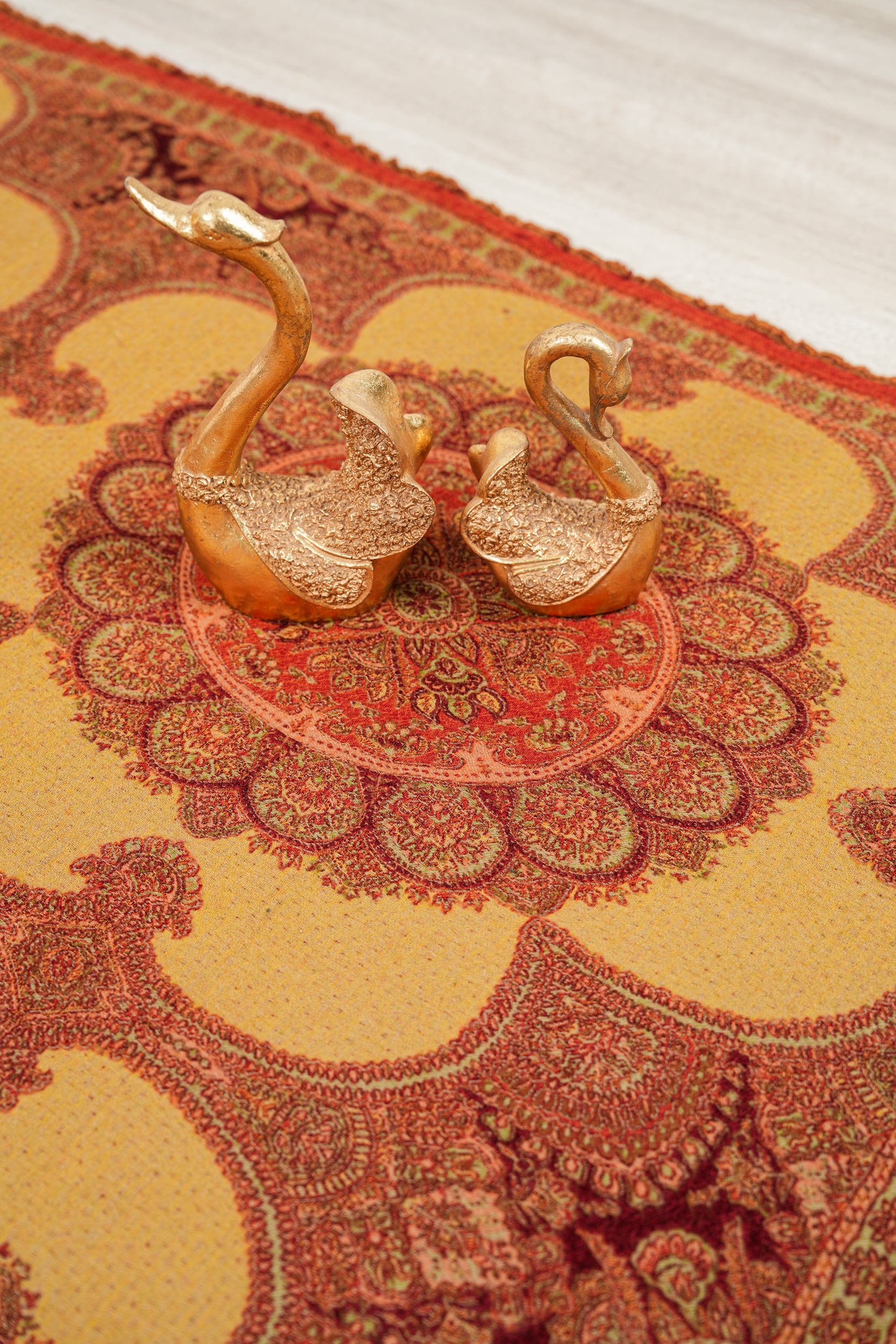 Vintage French Double Sided Jacquard Textile 5'4" X 4'