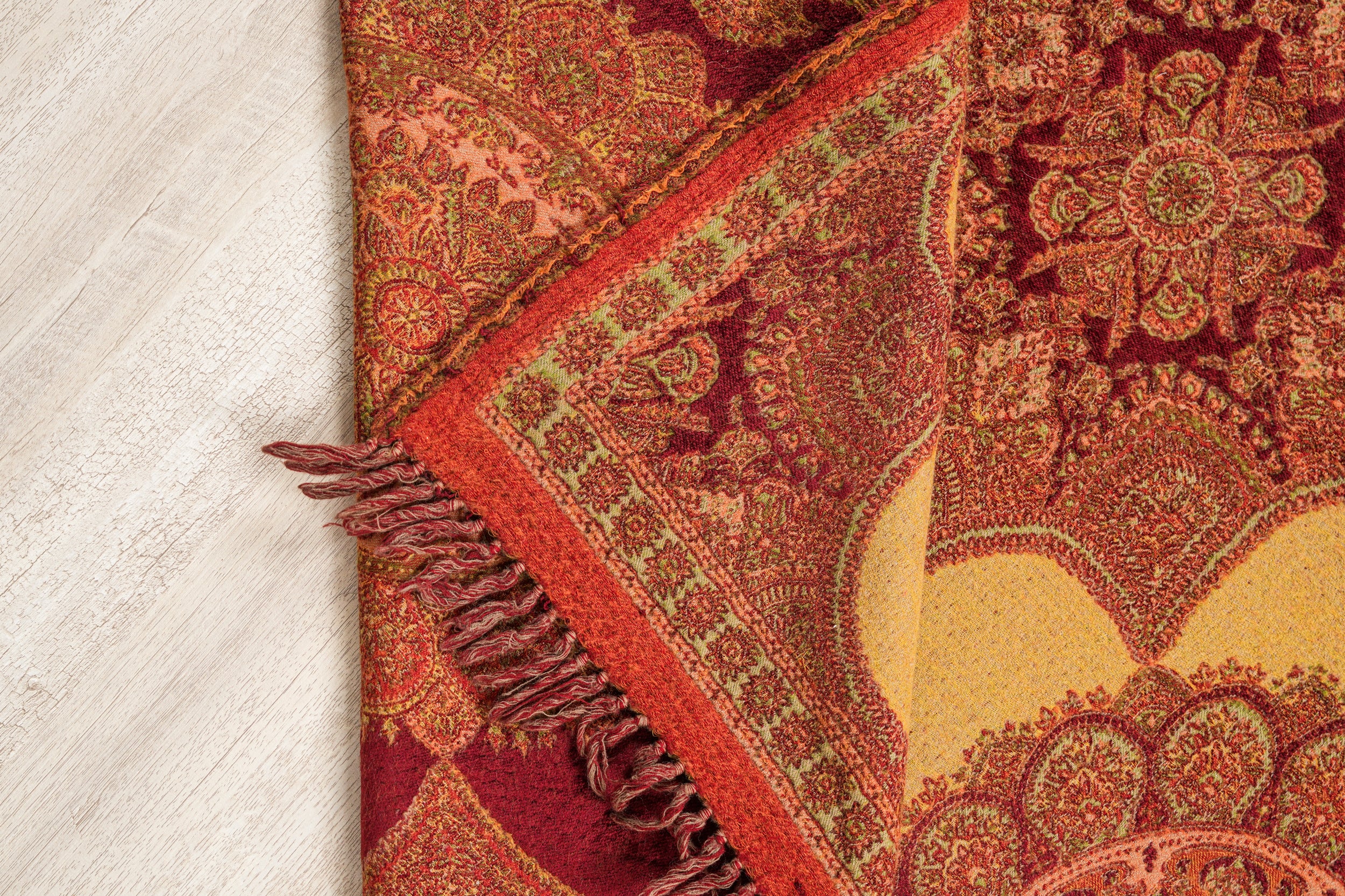 Vintage French Double Sided Jacquard Textile 5'4" X 4'