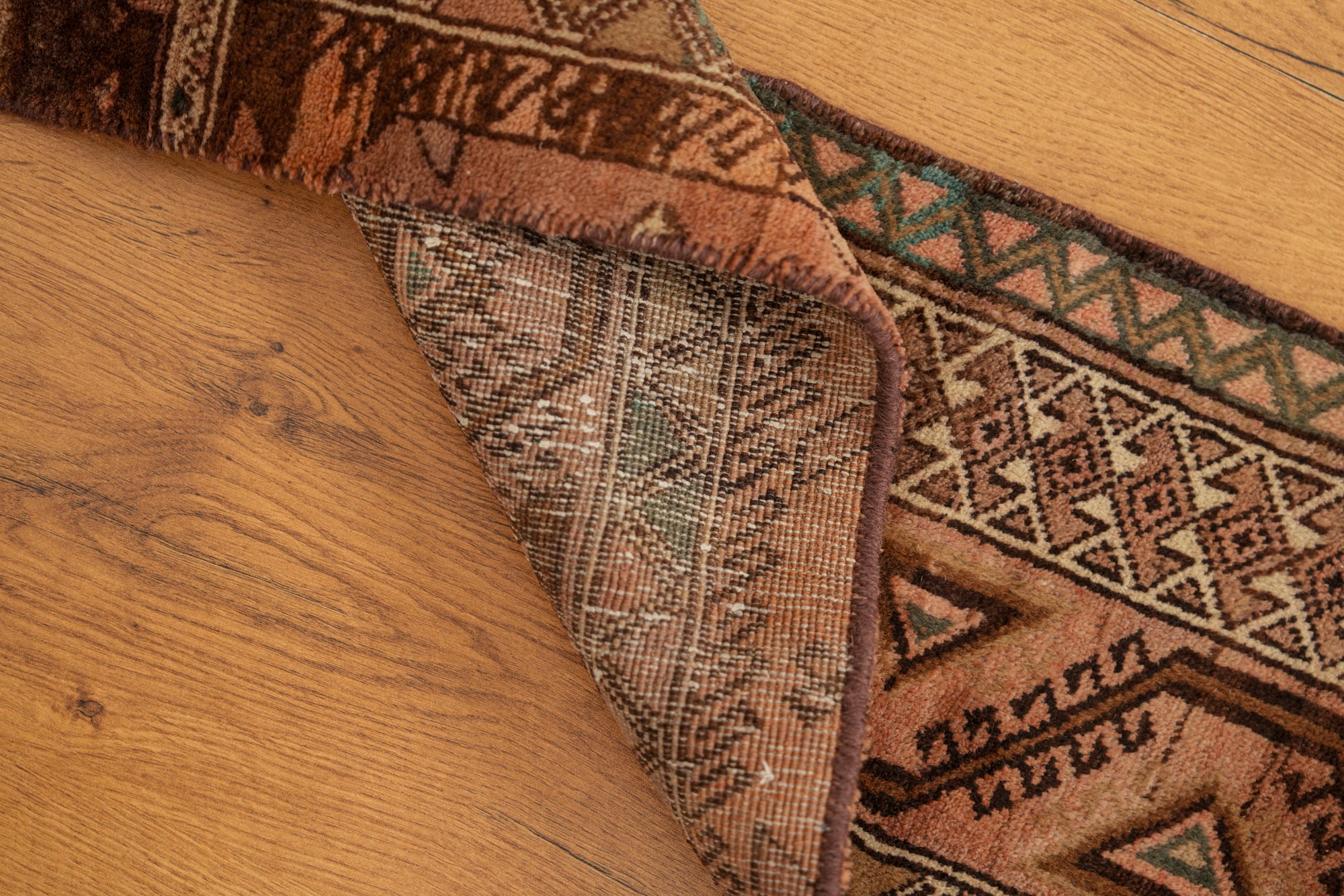 Vintage Turkmen Skinny Runner Rug 8'10" x 1'2"
