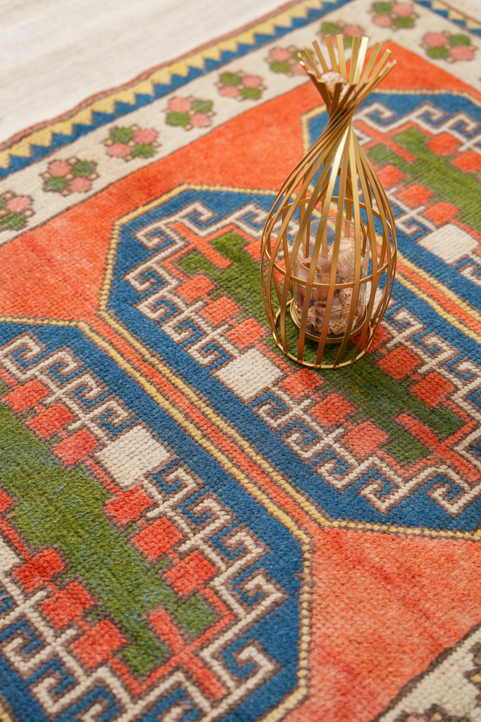 Vintage Turkish Kazak Rug 3'8" X 3'