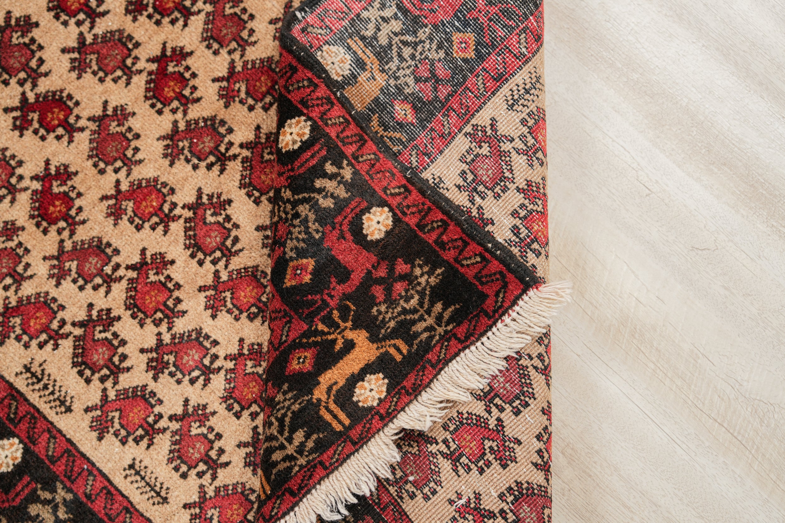 Vintage Baloch Rug 5'2" x 3'2"