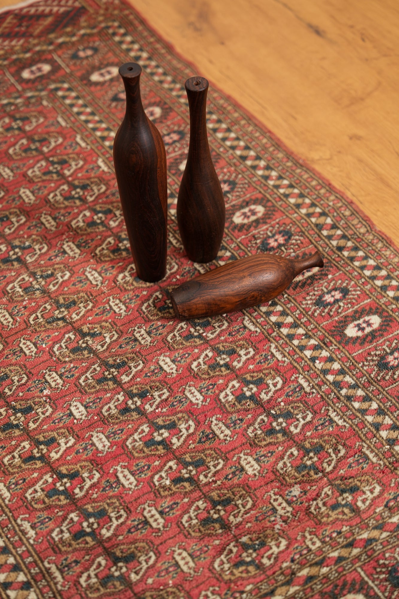 Vintage Turkmen Bokhara Rug 5' x 3'