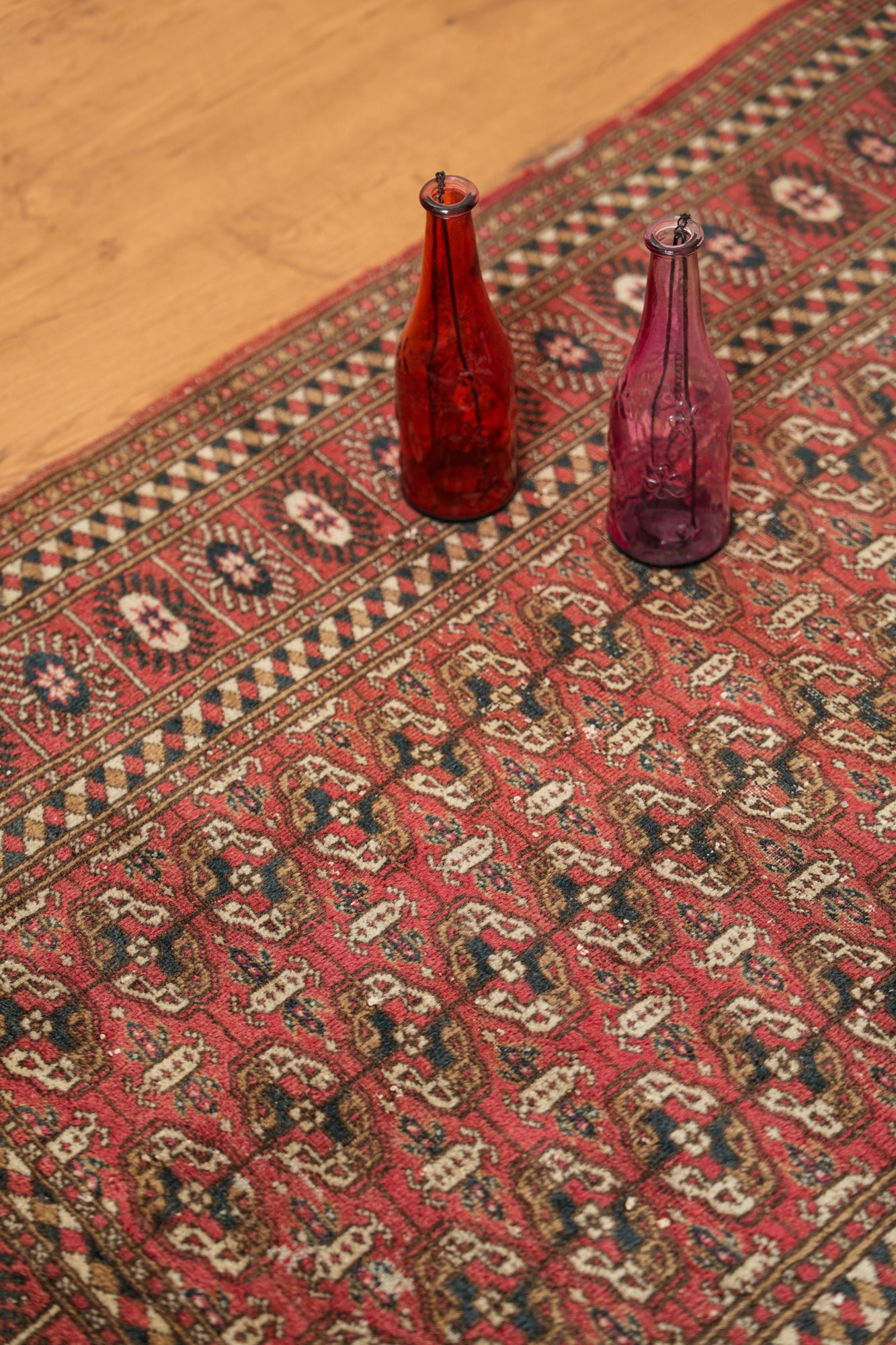 Vintage Turkmen Bokhara Rug 5' x 3'