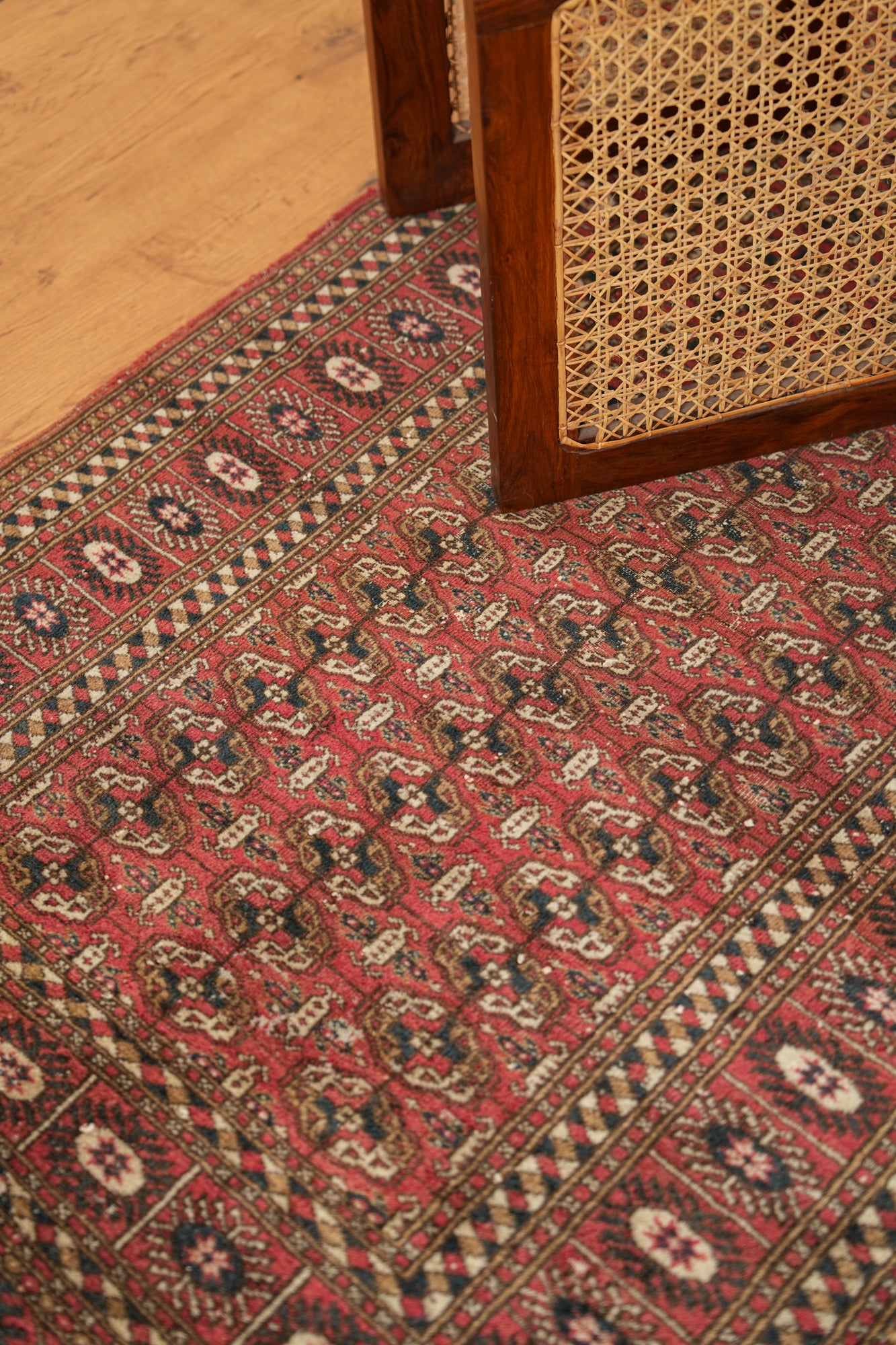 Vintage Turkmen Bokhara Rug 5' x 3'