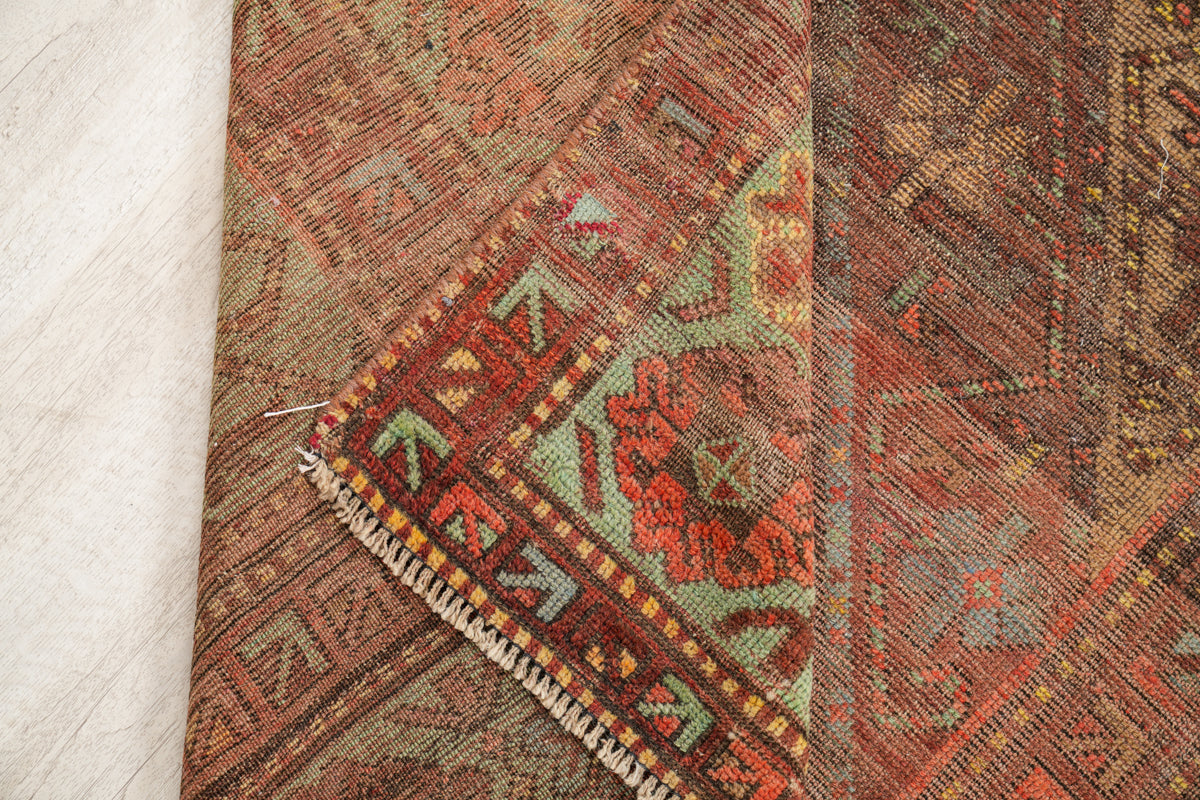 ANTIQUE CAUCASIAN GENDJE KAZAK RUG 10'2" x 4'9"