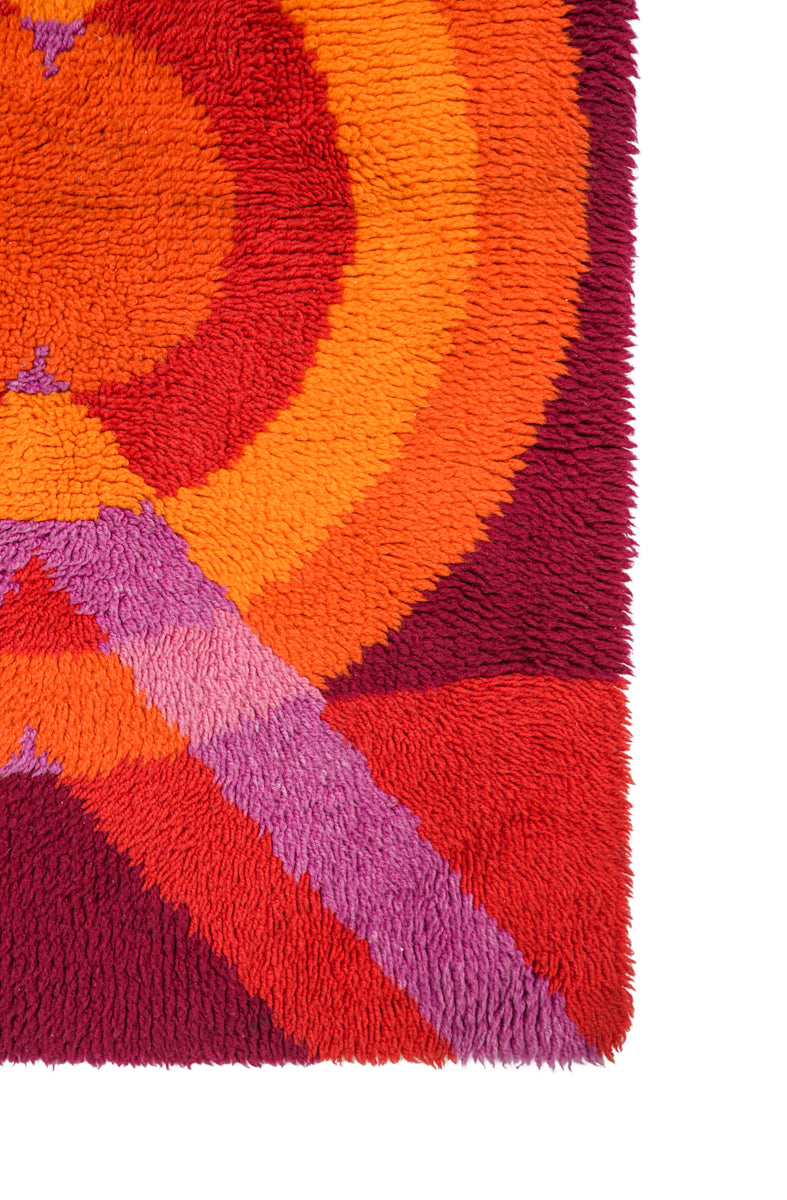 Vintage Scanadavian Hook Rug 3'4" x 2'3"