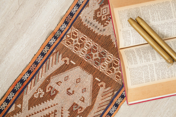 Vintage Indonesian Hinggi Textile 4'3" x 1'3"