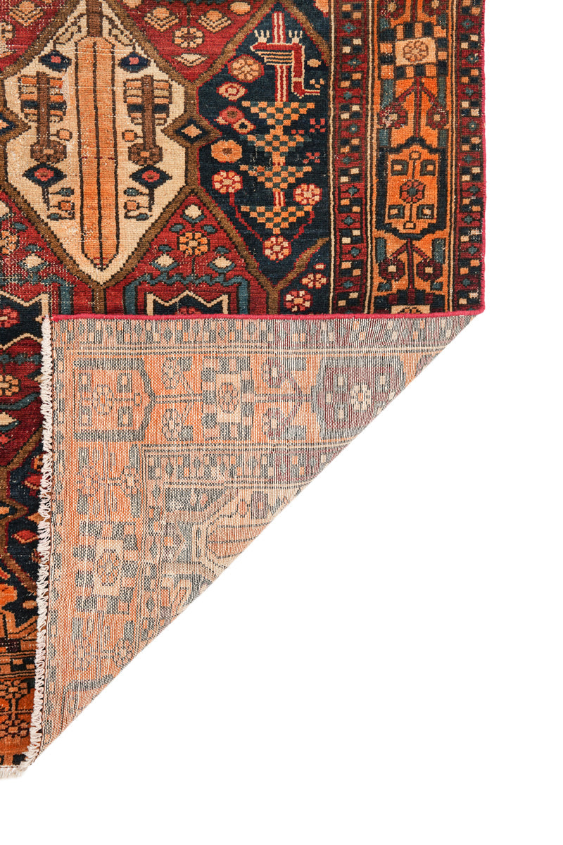 Vintage Turkish Fragment Rug 4'6" x 4'4"
