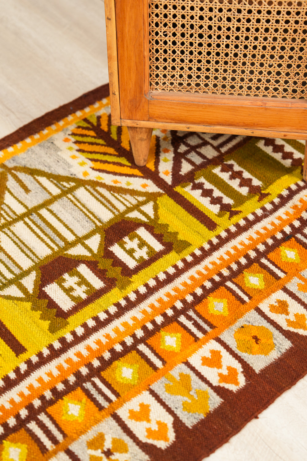 Vintage Polish Wall Art kilim 6'7" x 2'7"