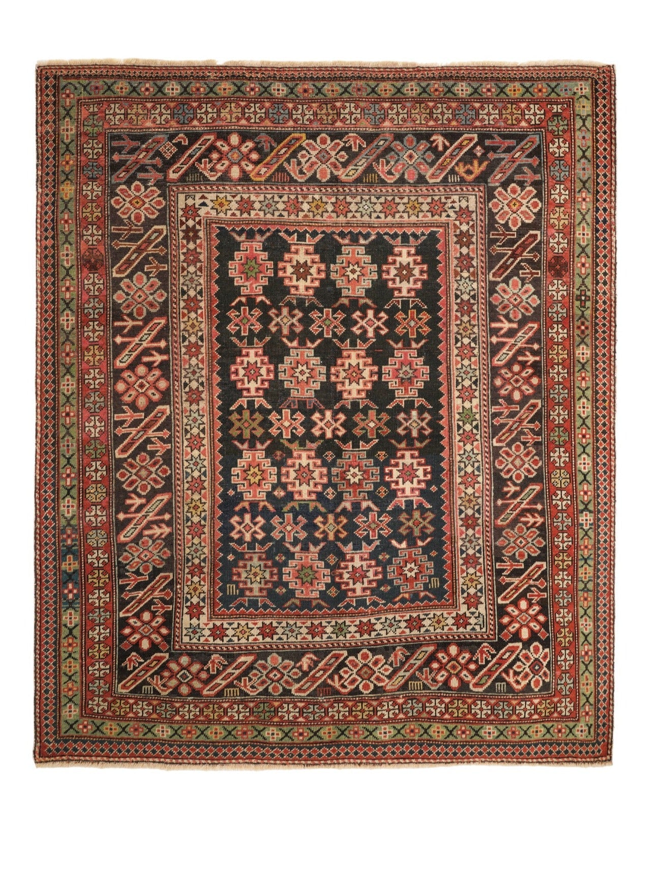 Antique Caucasian Shirvan Chichi Rug 5' x 4'2"